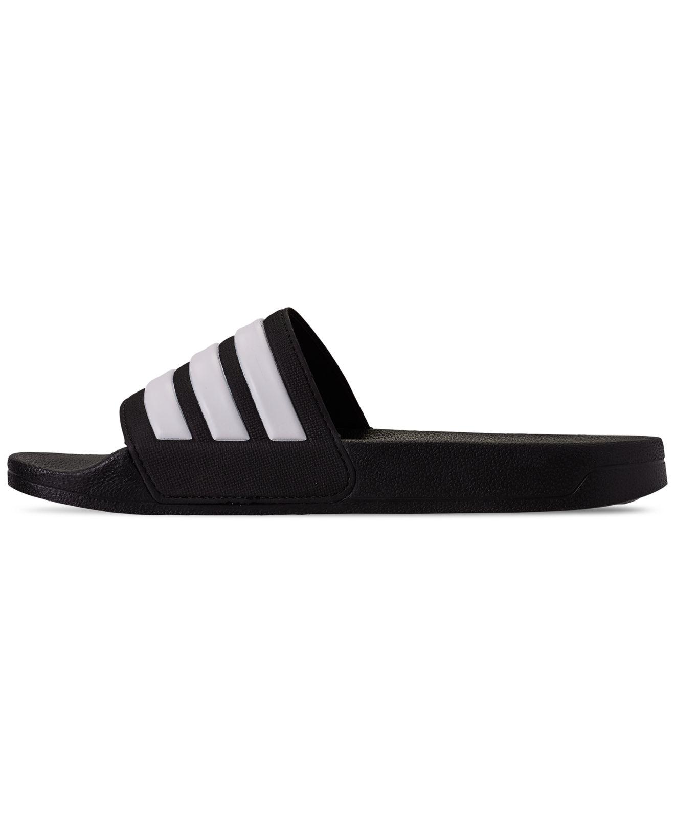 black adidas cloudfoam slides