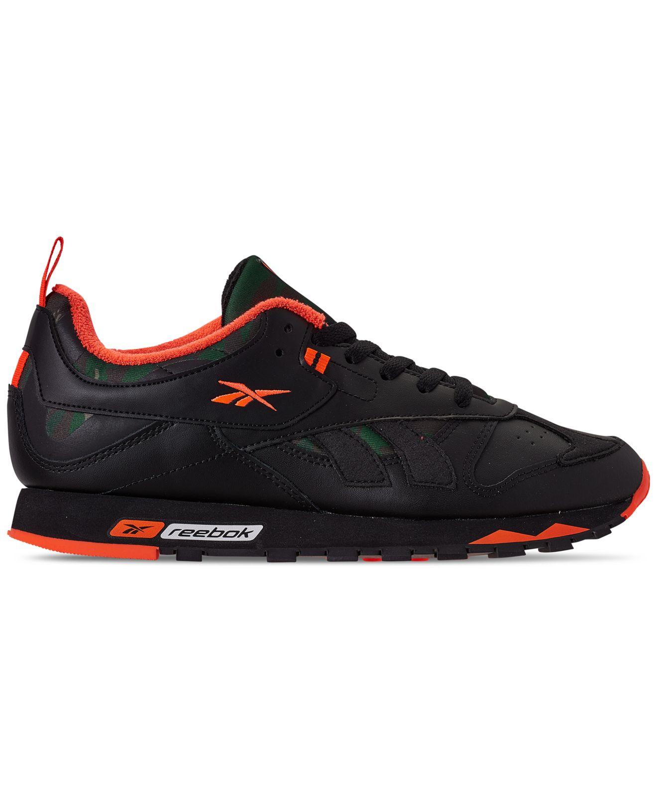 Reebok Classic Leather Rc 1.0 Casual Sneakers From Finish Line in  Black/Orange/Camo (Black) for Men | Lyst