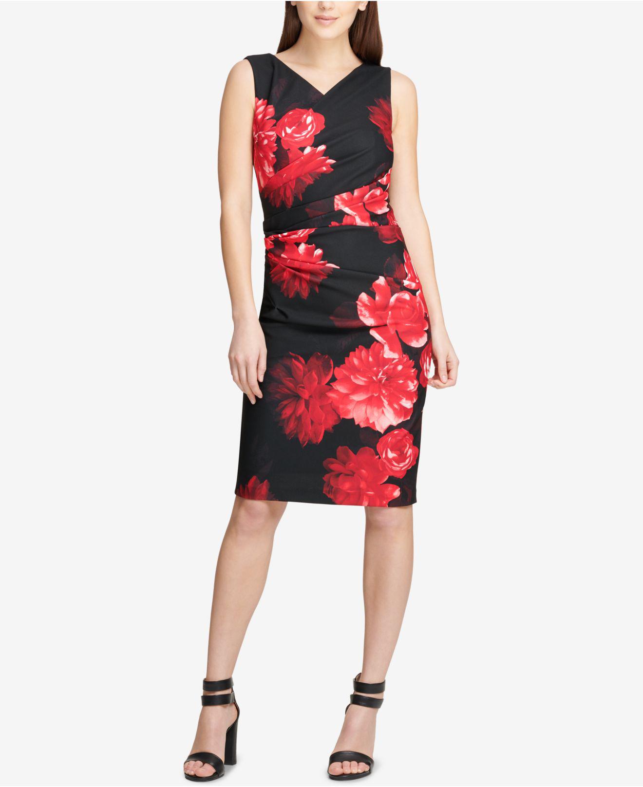 black floral dress macys