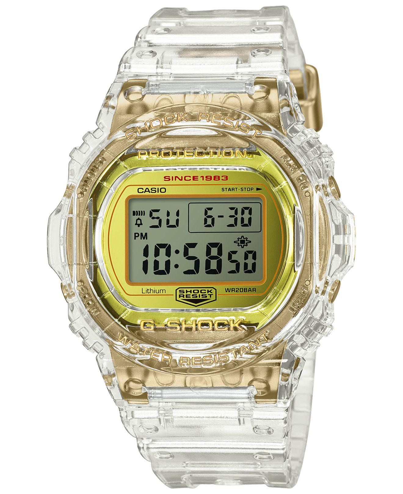 g shock transparent strap