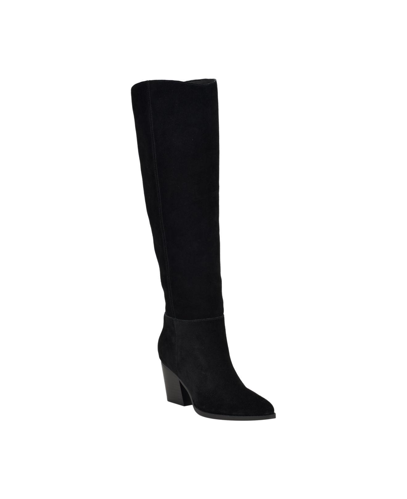 Guess Dolita Block Heel Over The Knee Dress Boots in Black | Lyst