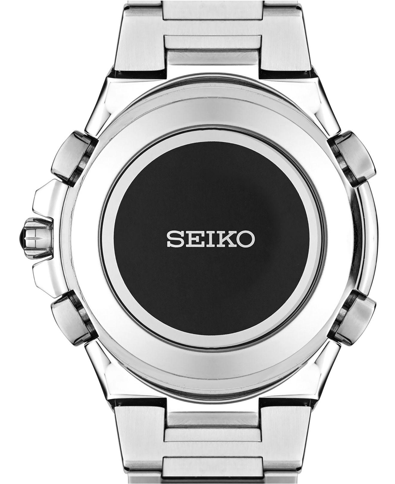 seiko silver dial 2 tone chrono coutura watch