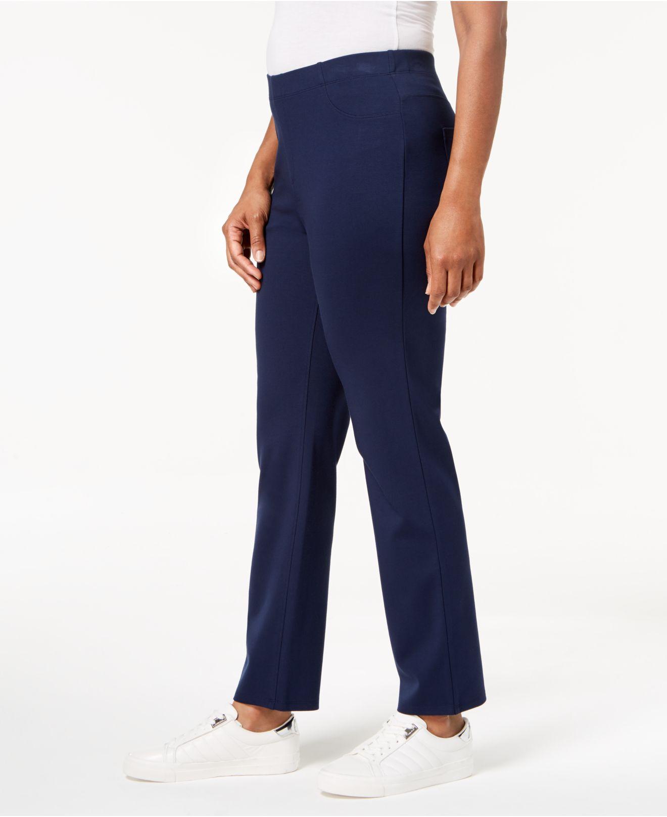 Karen Scott Synthetic Sport Pull-on Comfort Pants, Created For Macy's in Blue - Lyst