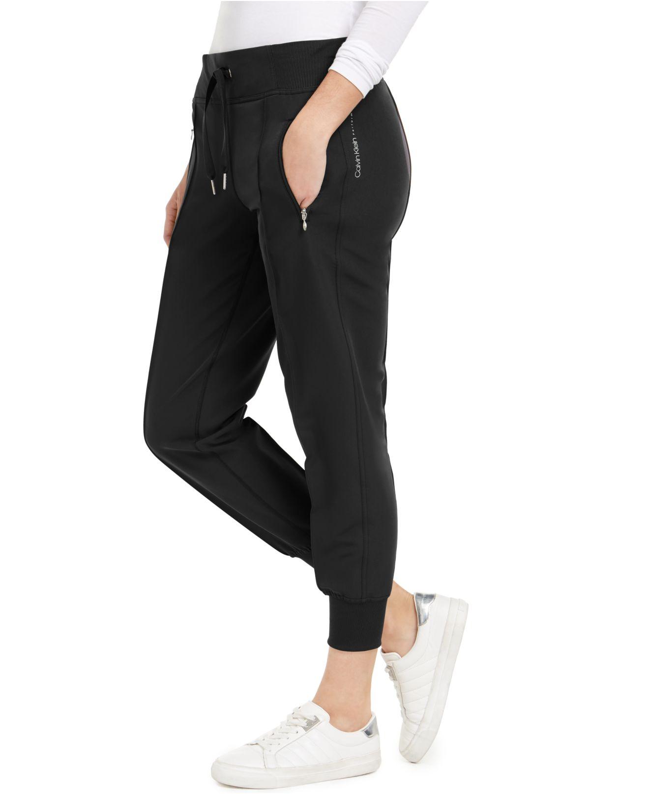 Klein Performance Pintucked Jogger Pants in Black | Lyst