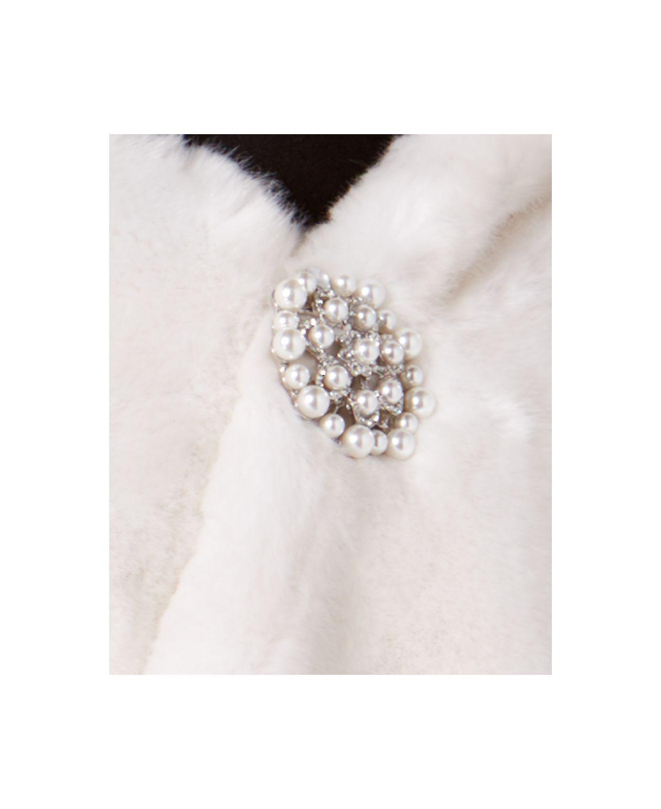 adrianna papell faux fur shrug