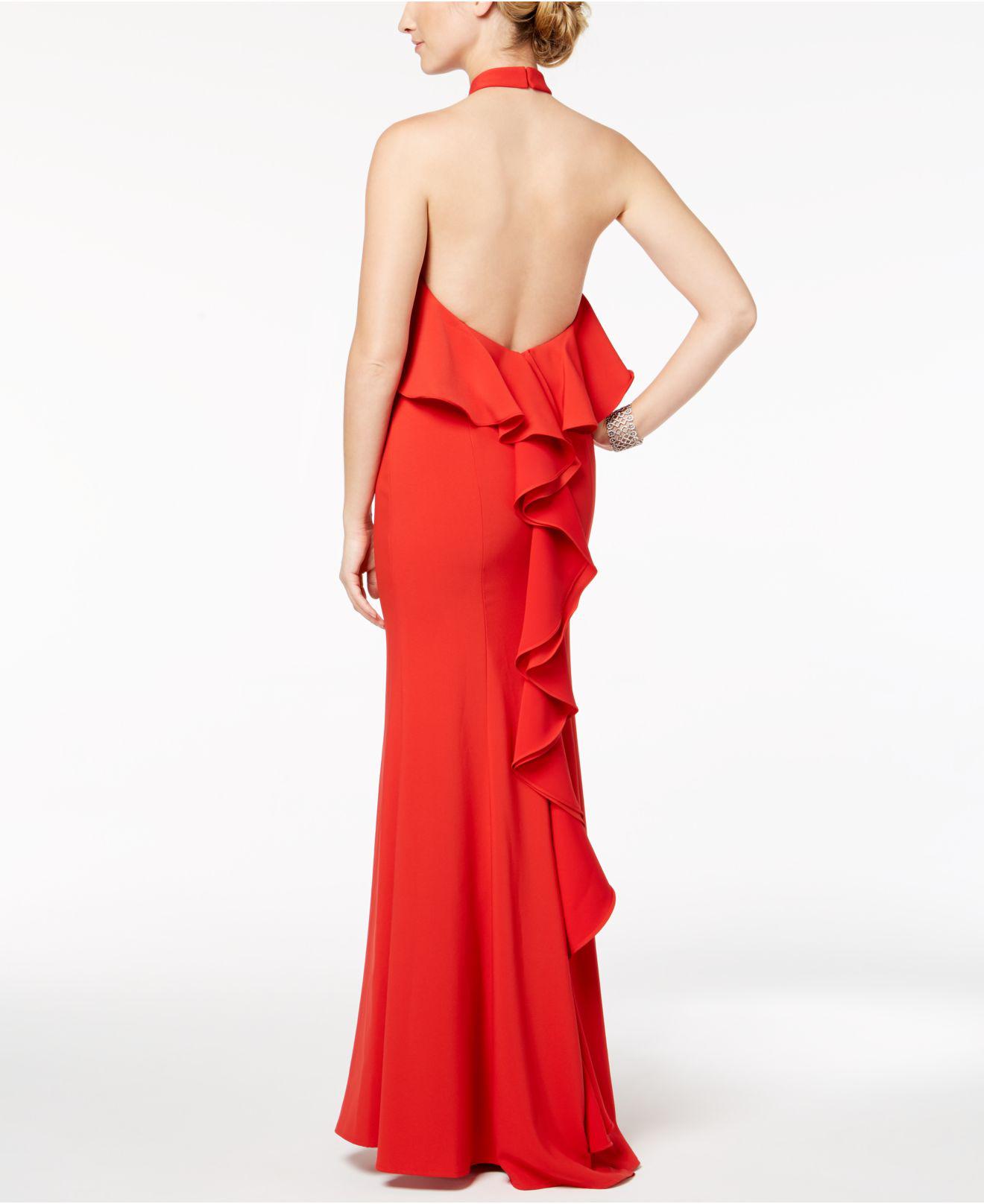 xscape ruffled gown