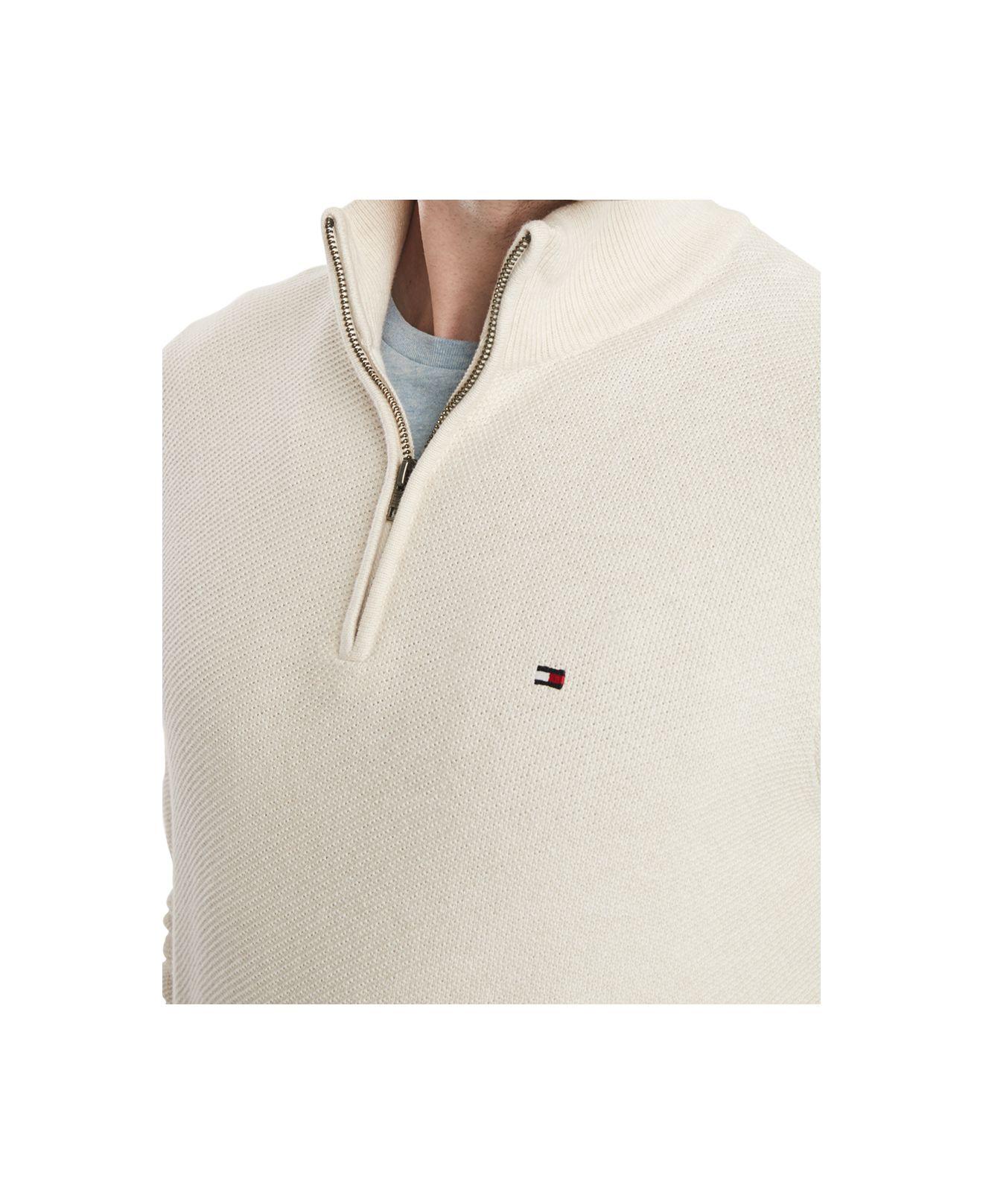 off white quarter zip