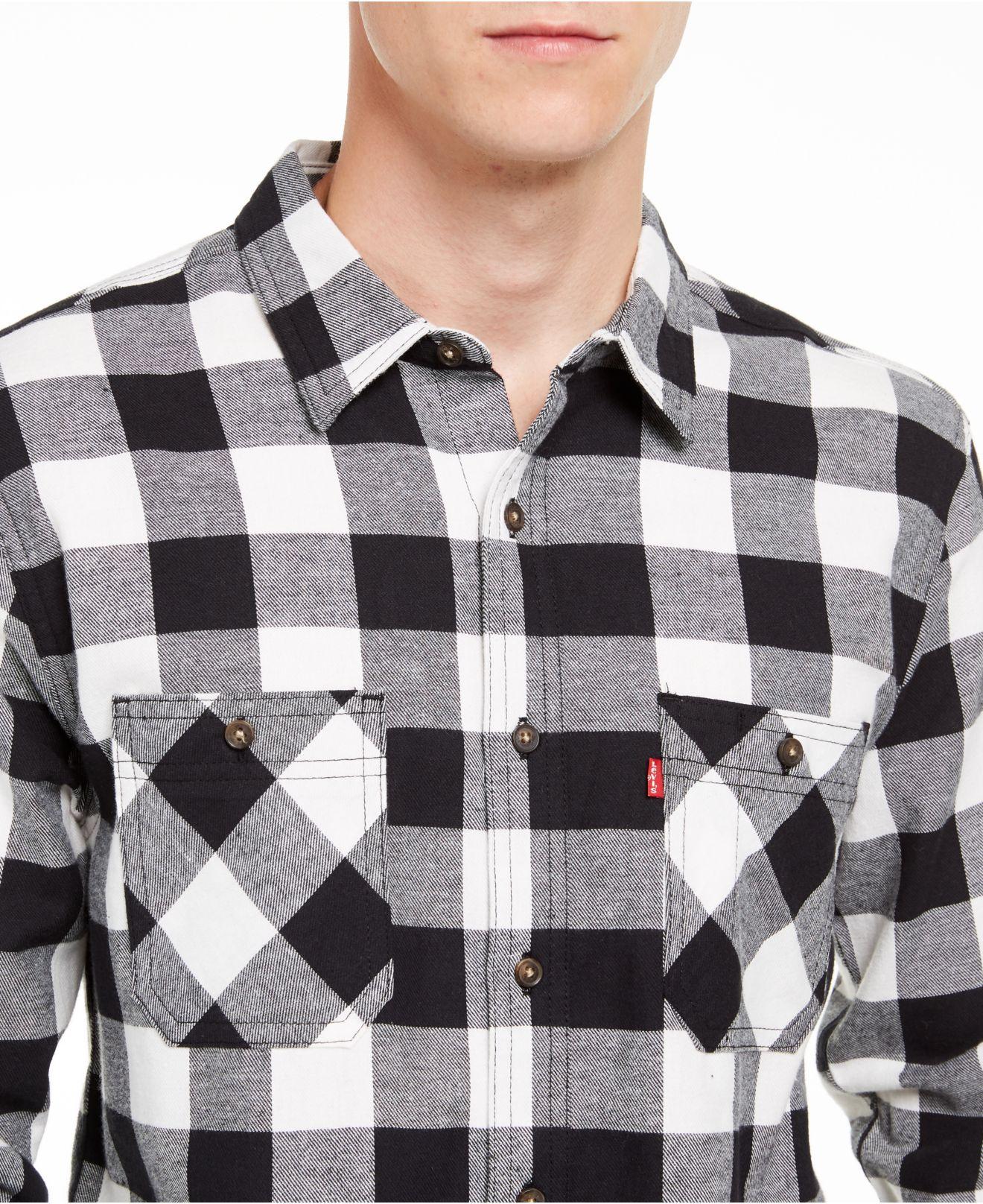 Levi's Buffalo Plaid Flannel Shirt for Men - Lyst