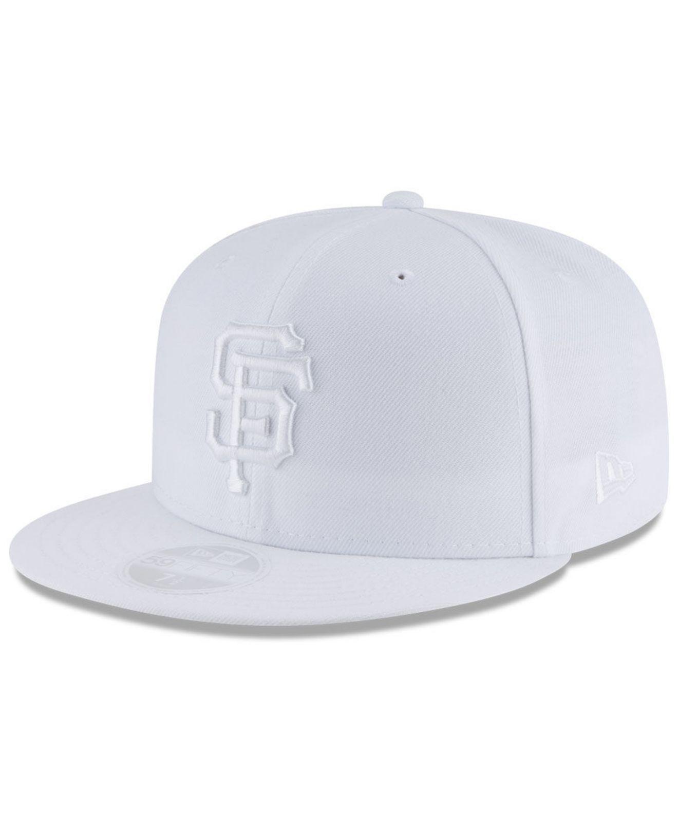 KTZ San Francisco Giants White Out 59fifty Fitted Cap for Men