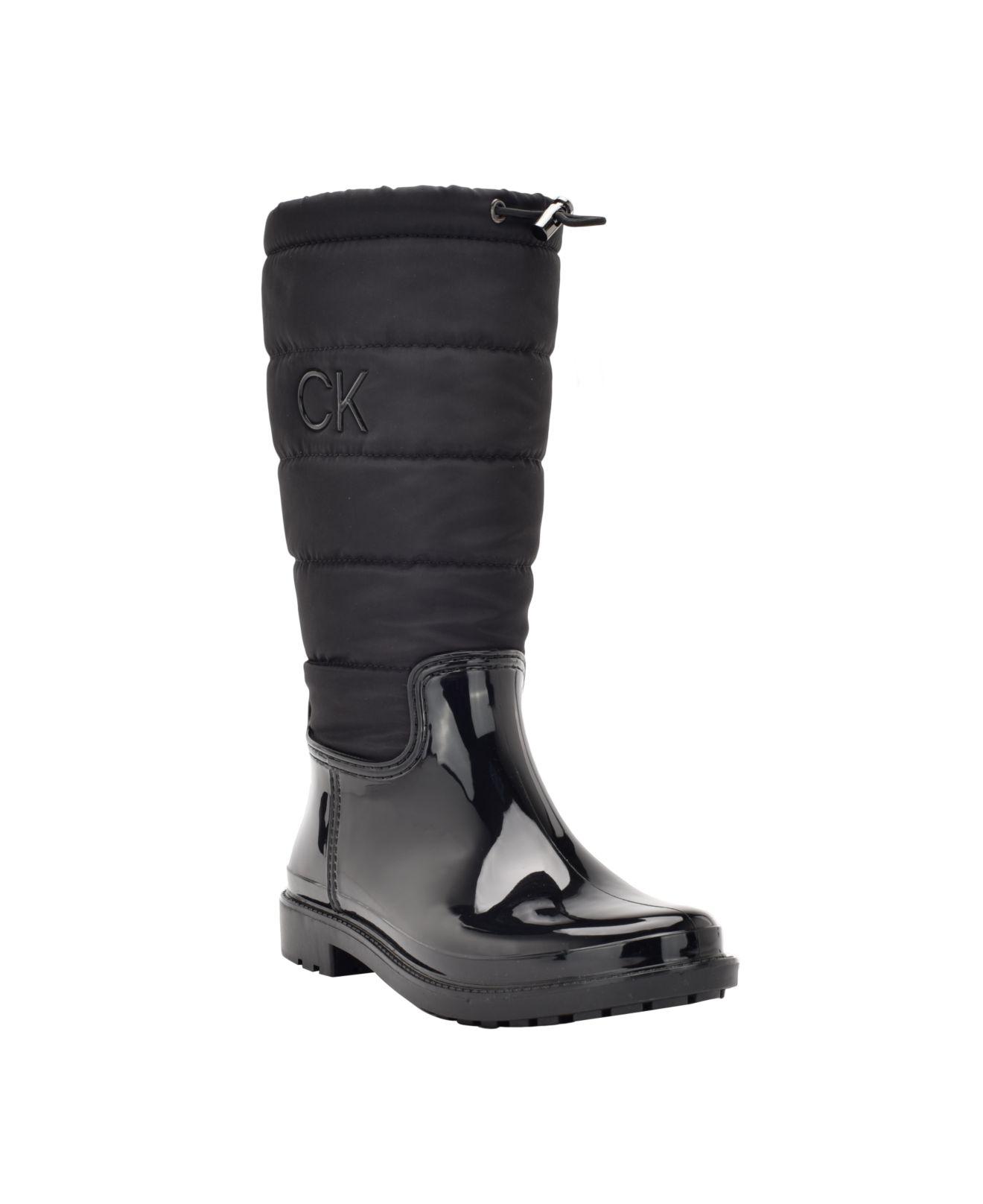 Calvin Klein Siston Pull-on Lug Sole Logo Cold Weather Rain Boots in ...