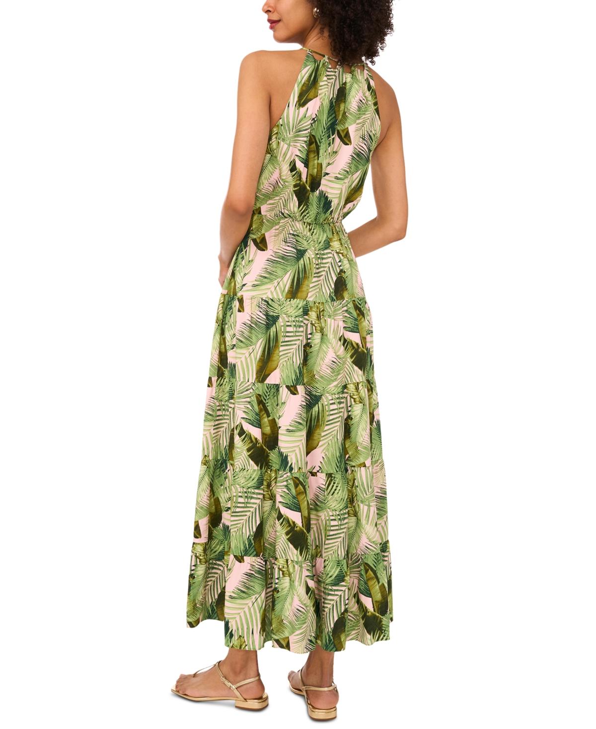 Vince Camuto Printed Halter A-line Dress in Green | Lyst Vince Camuto Printed Halter A-line Dress in Green | Lyst