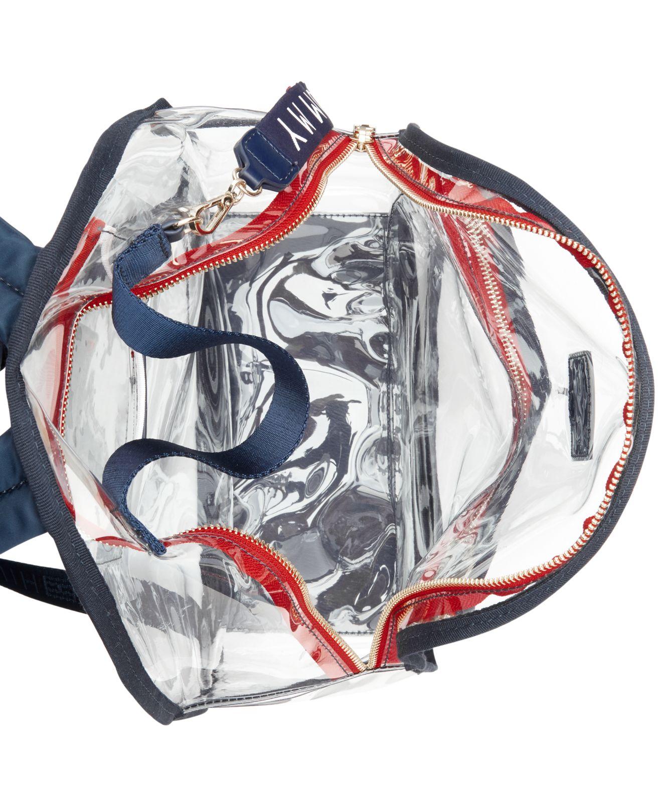 tommy hilfiger clear backpack