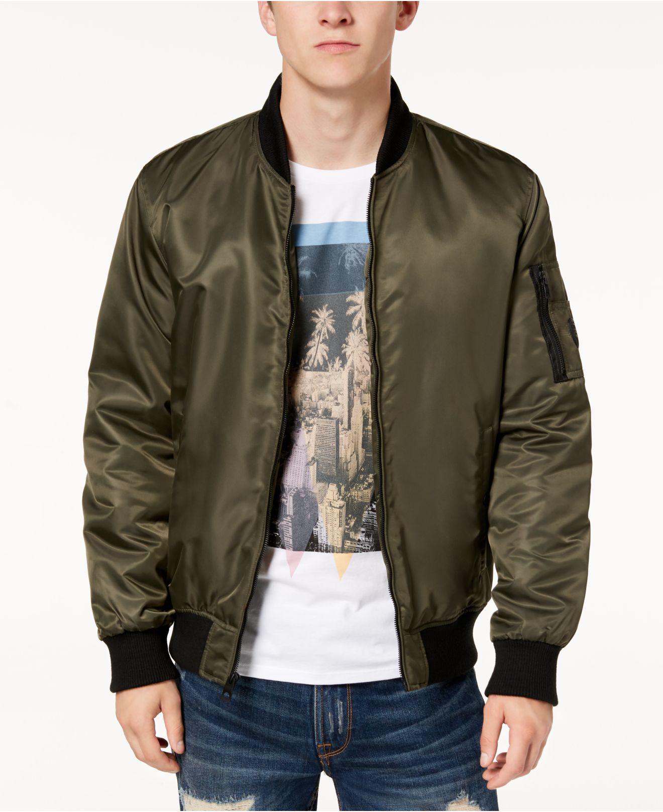 Guess Men's Bomber Jacket With Removable Hooded Inset for Men | Lyst