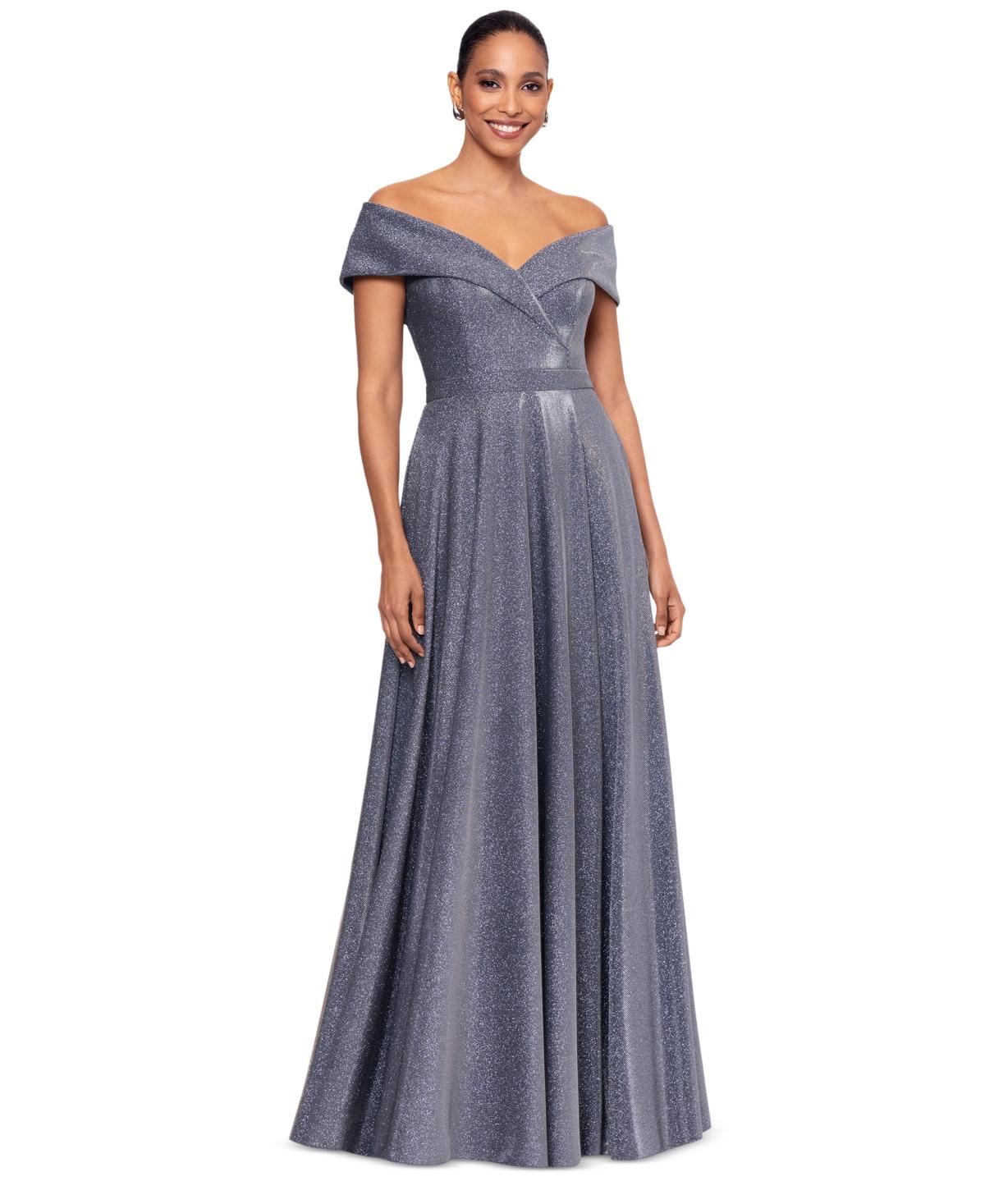 xscape off shoulder gown