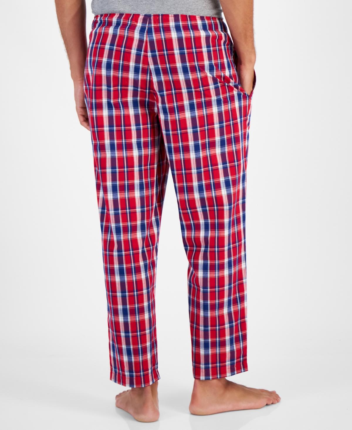 Club Room Regular fit Plaid Pajama Pants in Red for Men Lyst