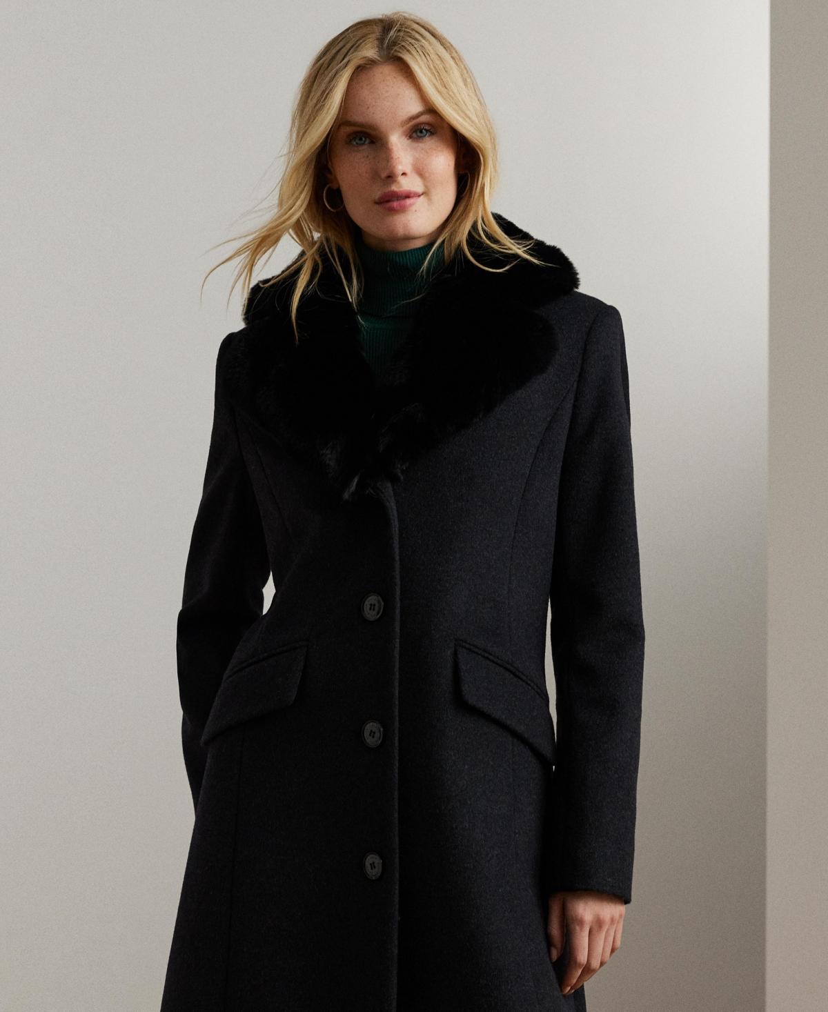 Collar Macys Faux Fur Coat Maxi Coat Macys Ralph Lauren Womens