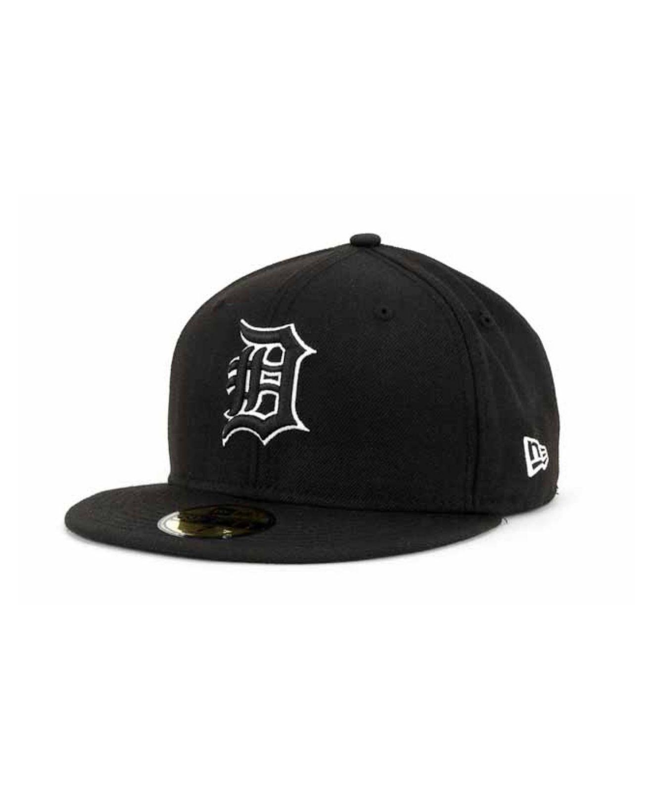 KTZ Detroit Tigers White Out 59fifty Fitted Cap for Men