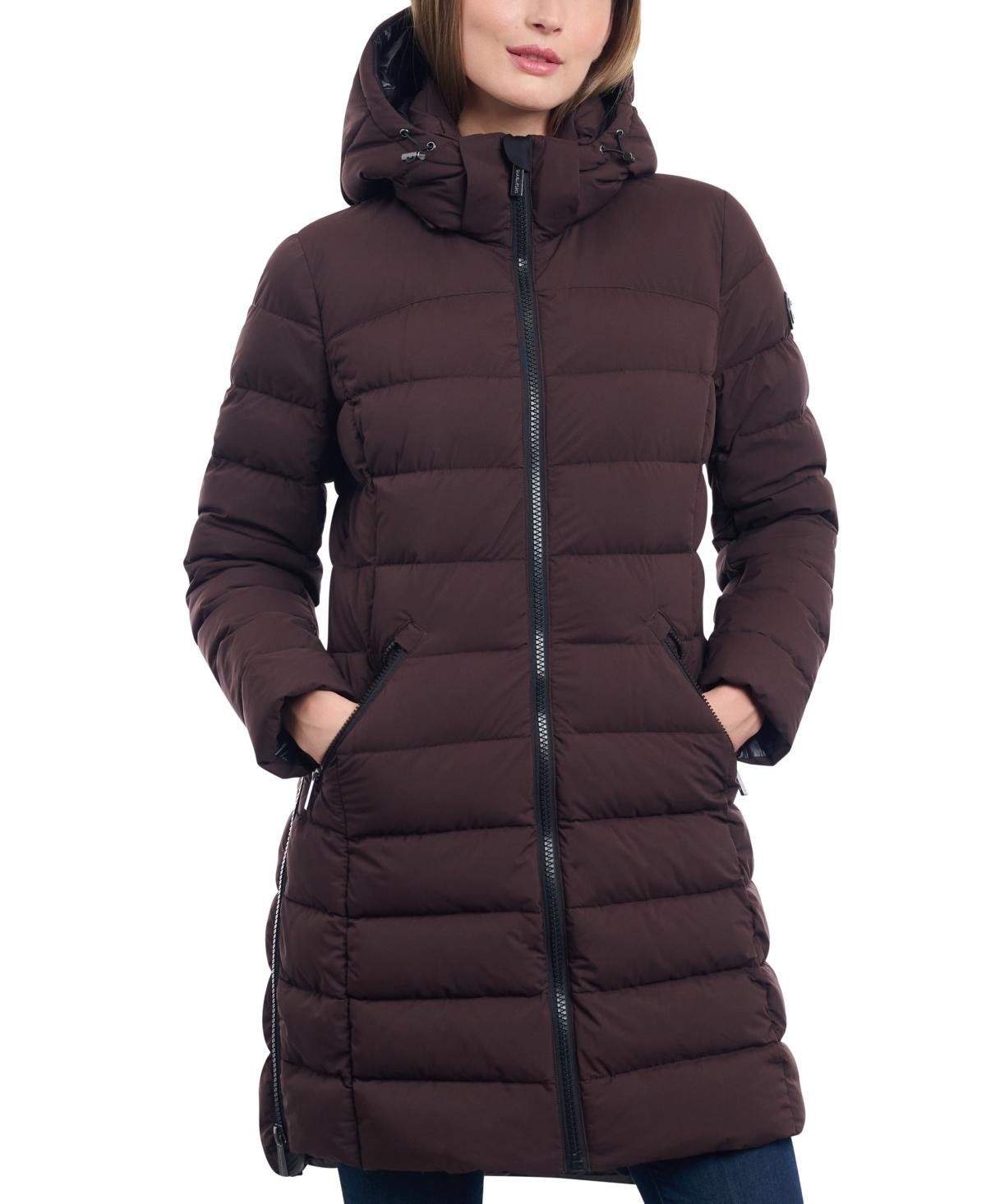 Michael kors hooded leather jacket sale