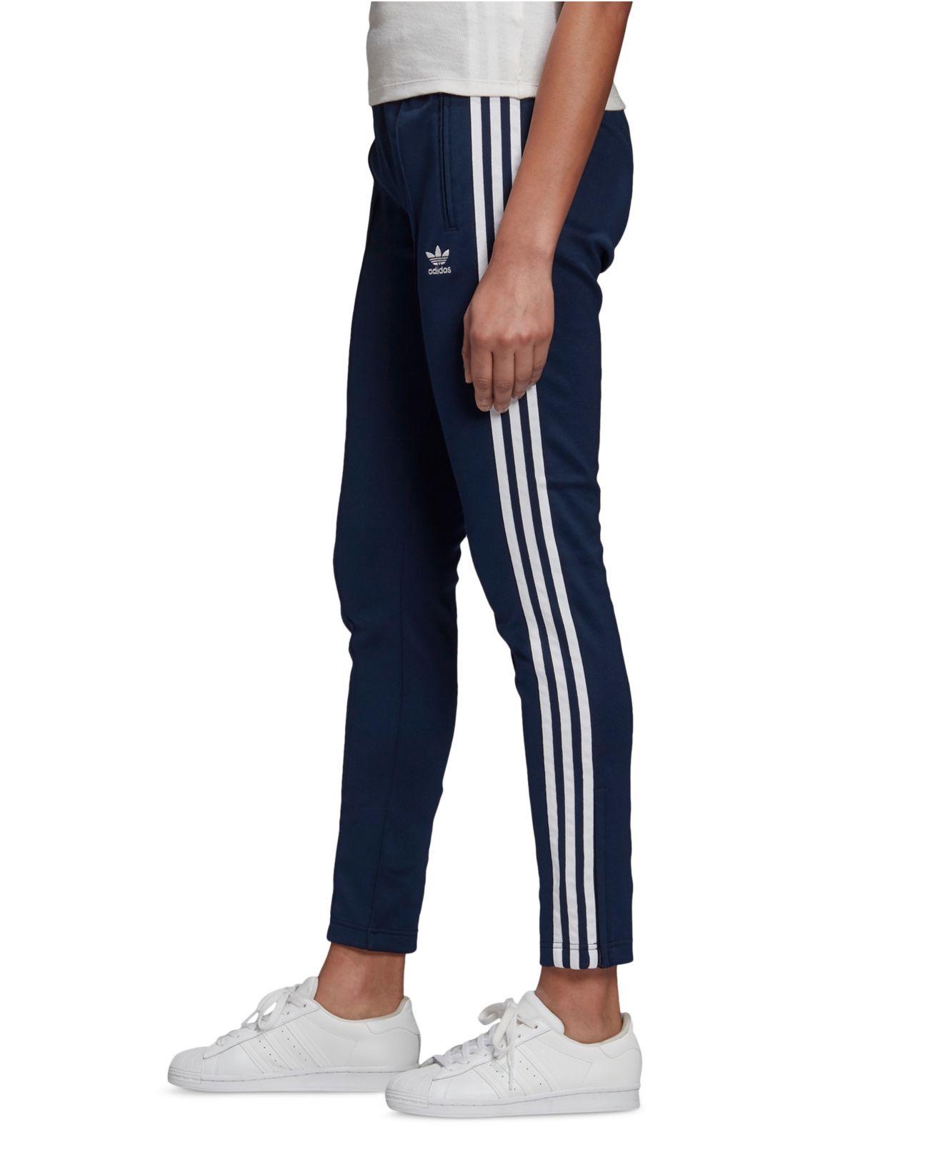 adidas Cotton Superstar Track Pants in Navy (Blue) Lyst