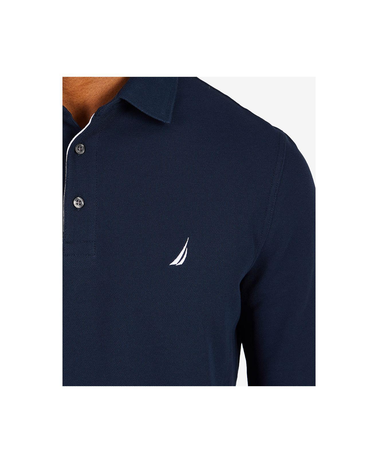 Nautica Long-sleeve Navtech Polo in Blue for Men - Lyst
