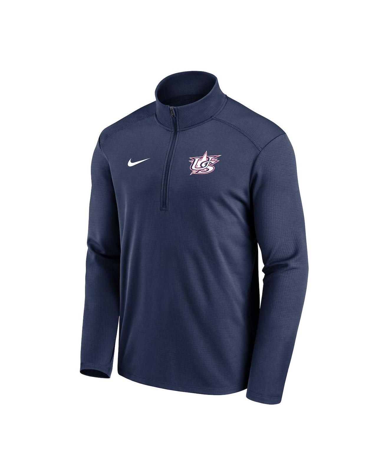 Nike Navy Usa Baseball 2023 World Baseball Classic Pacer Performance  Half-zip Jacket in Blue for Men