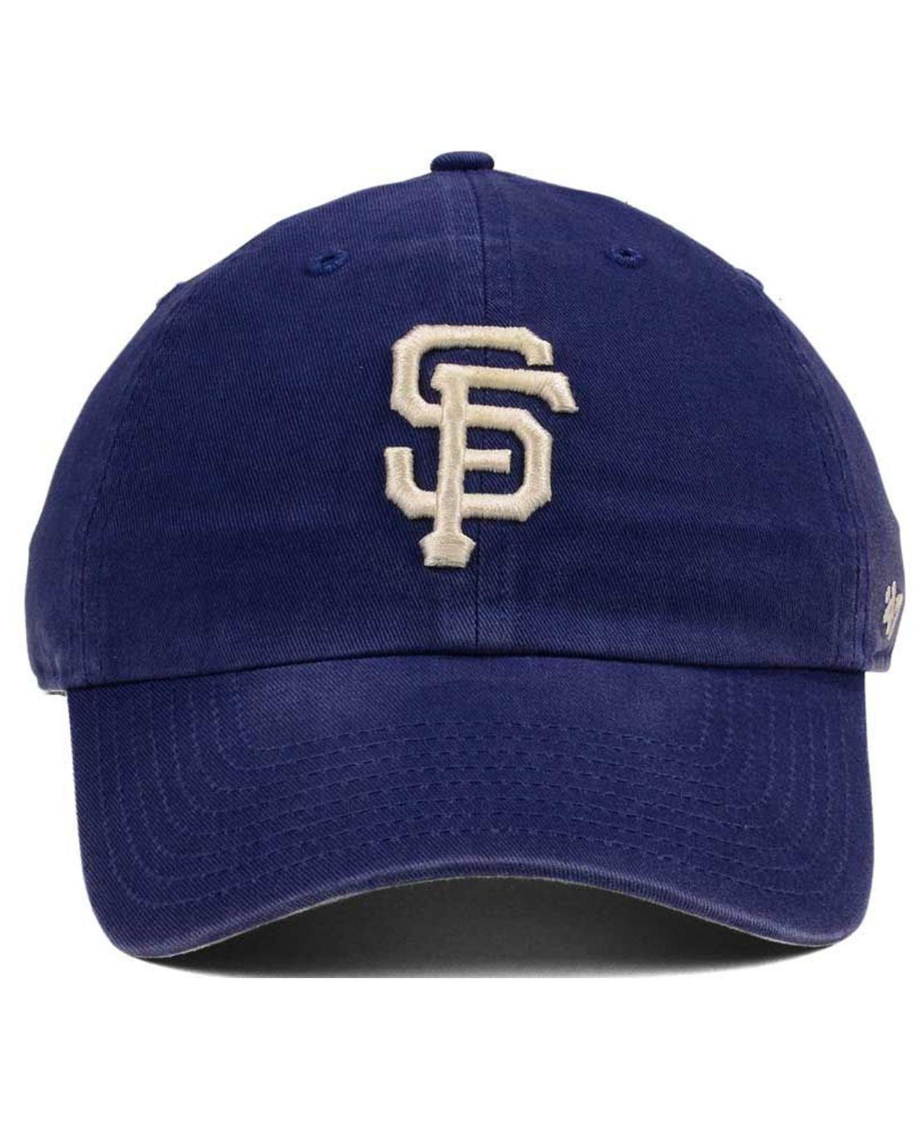 47 Brand San Francisco Giants Timber Blue Clean Up Cap for Men | Lyst