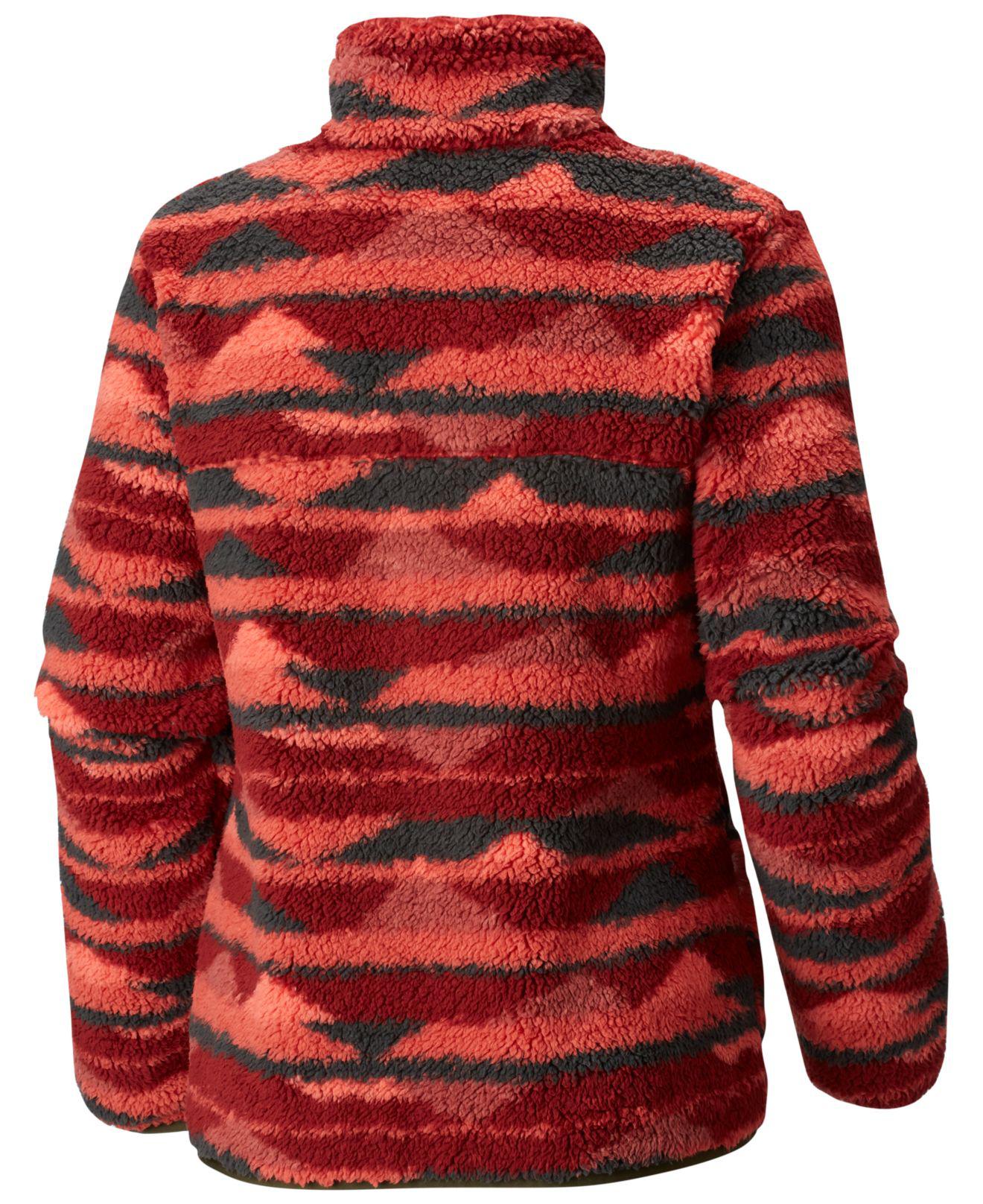 Download Columbia Mountain Side Heavyweight Full Zip Fleece In Red ...