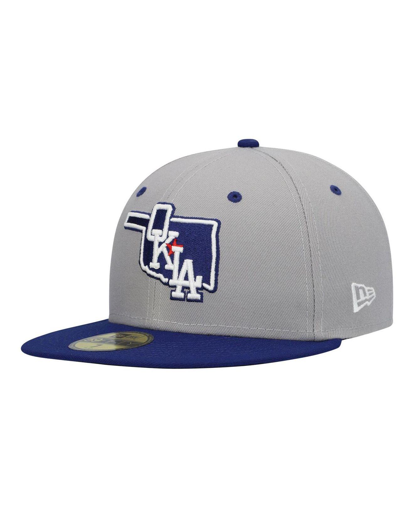 KTZ Gray Oklahoma City Dodgers Authentic Collection Road 59fifty Fitted ...
