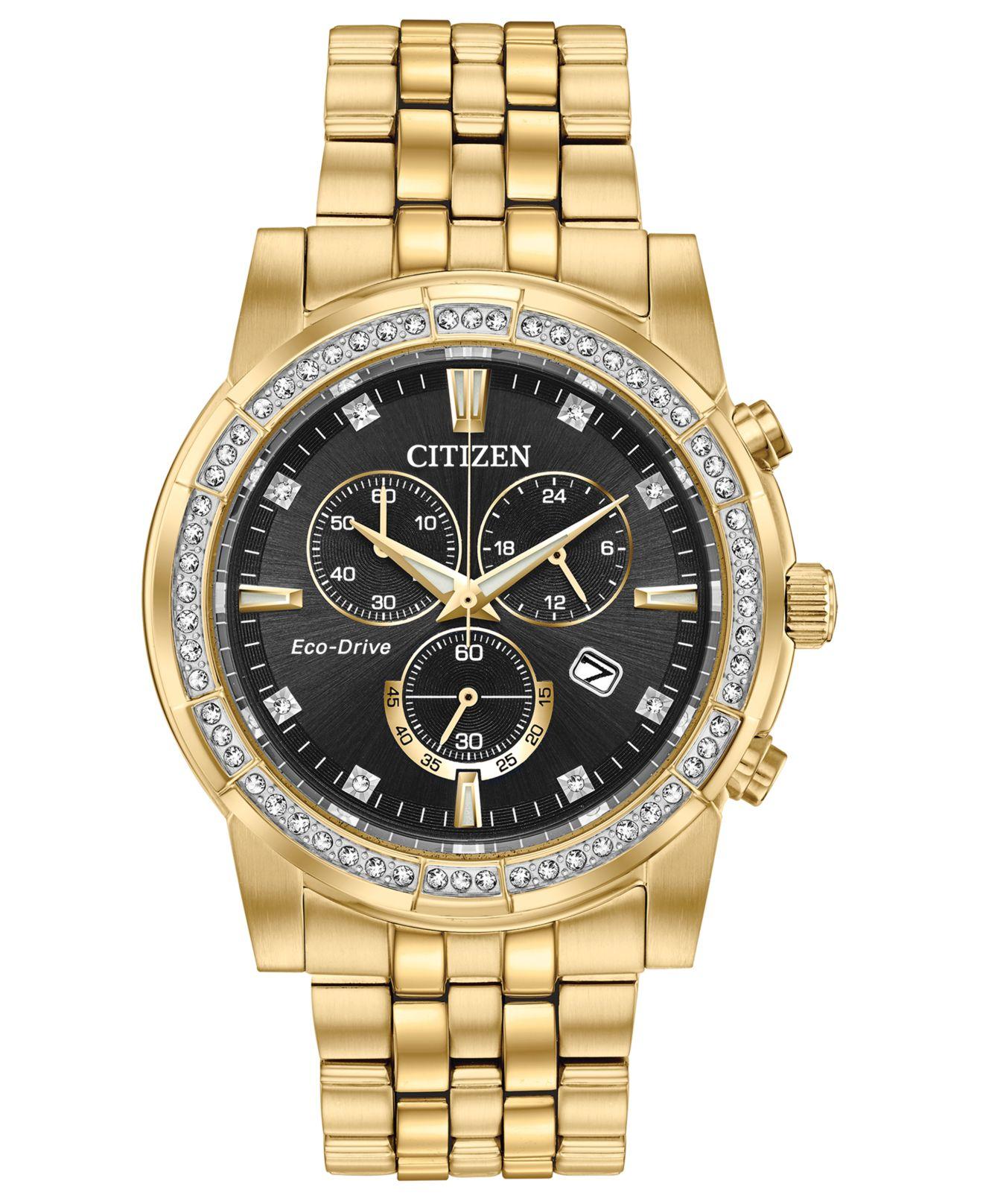 citizen gold chronograph watch