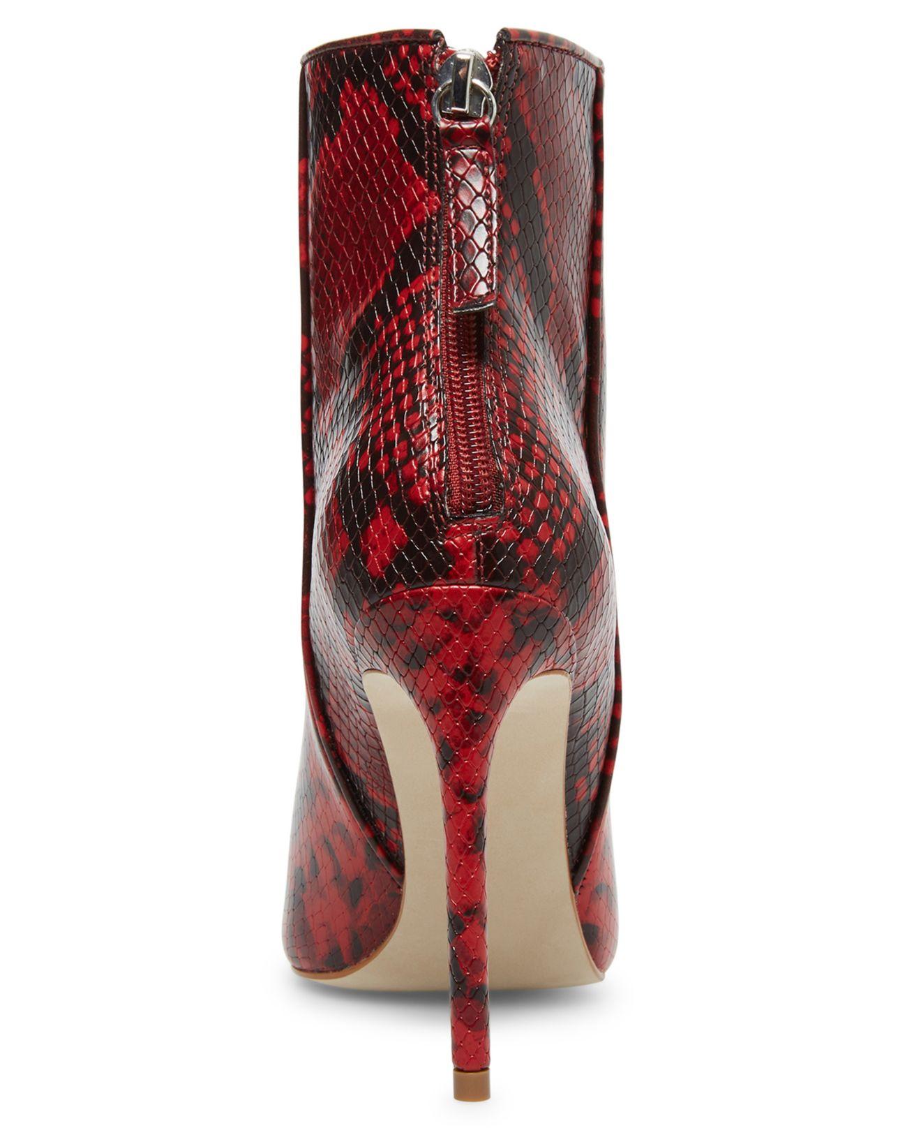 steve madden red booties