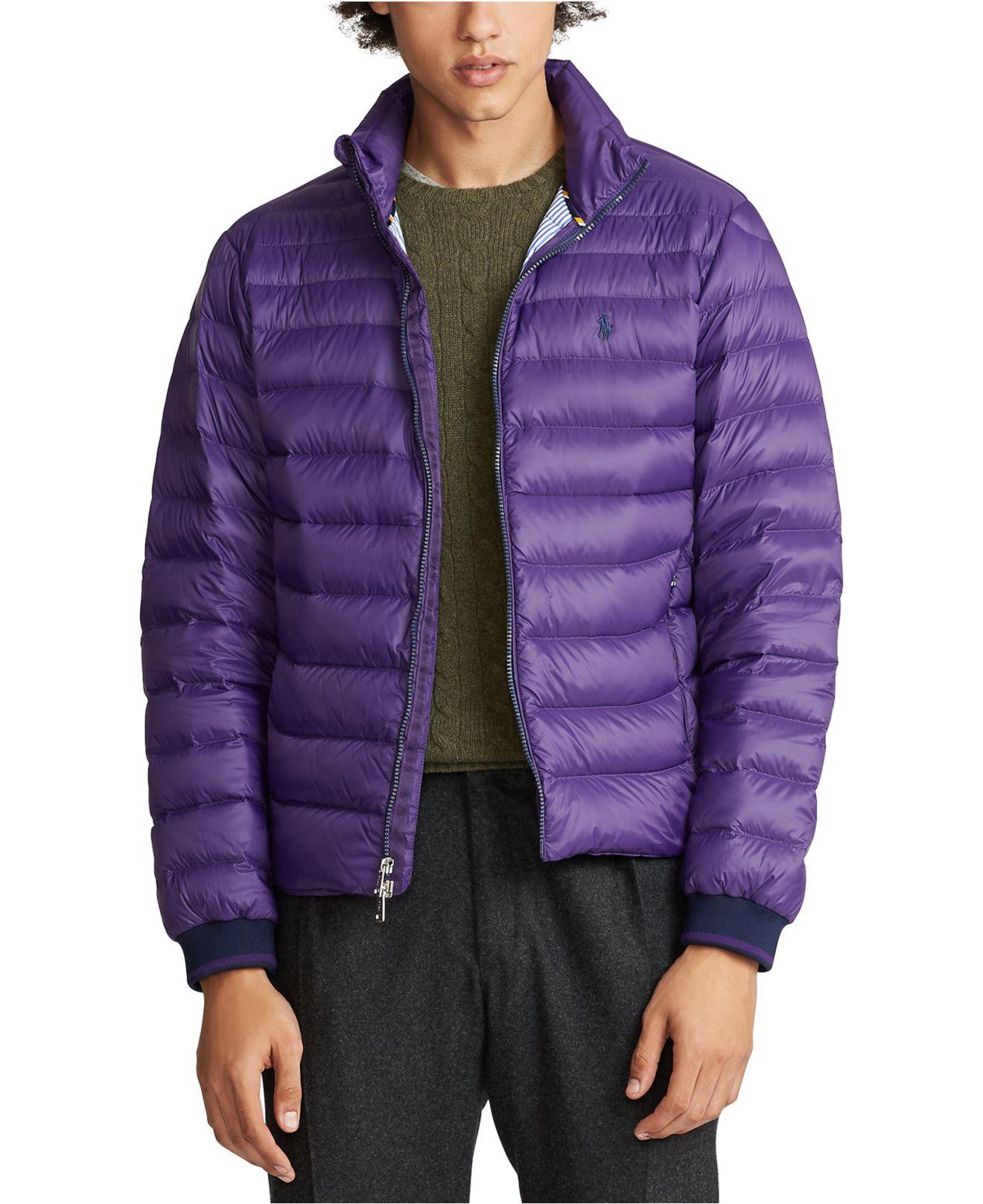 packable quilted down coat