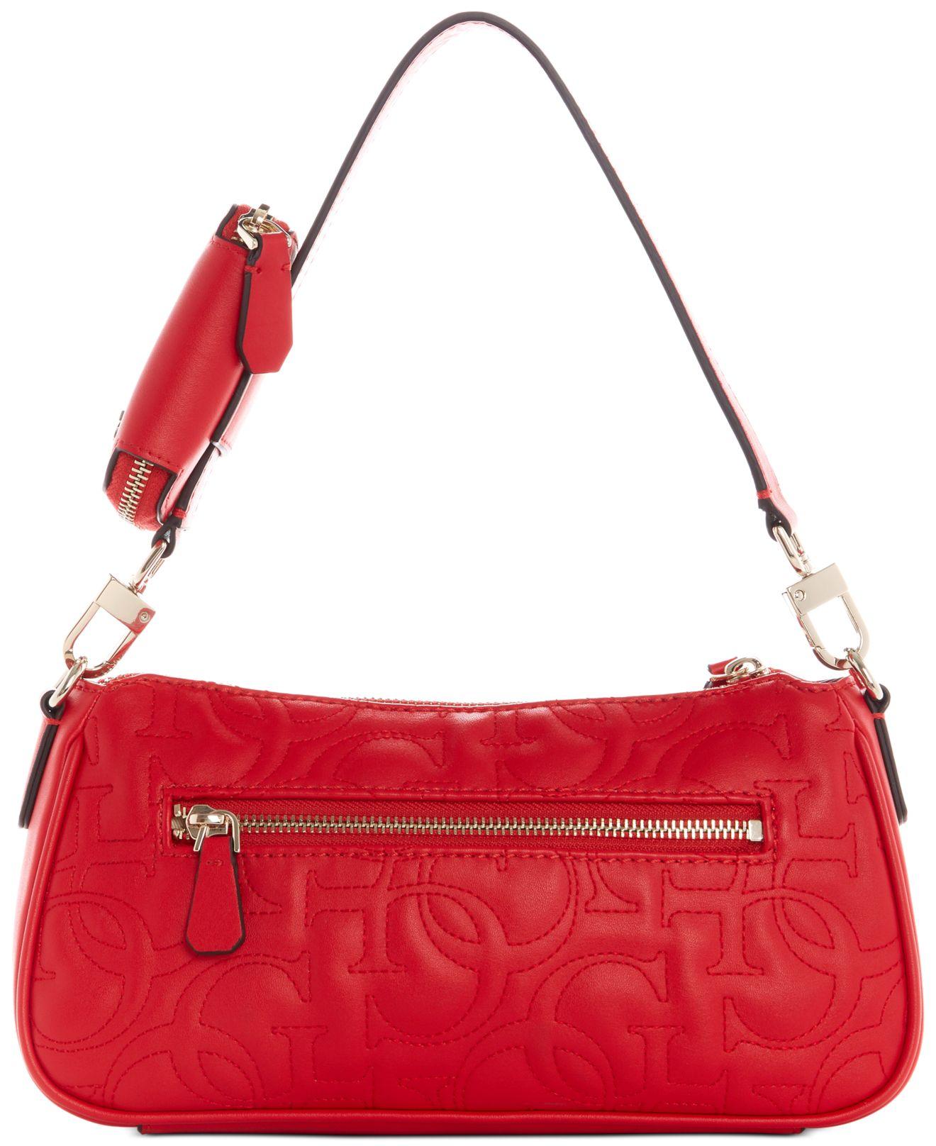 Guess Kamryn Shoulder Bag in Red/Gold (Red) Lyst