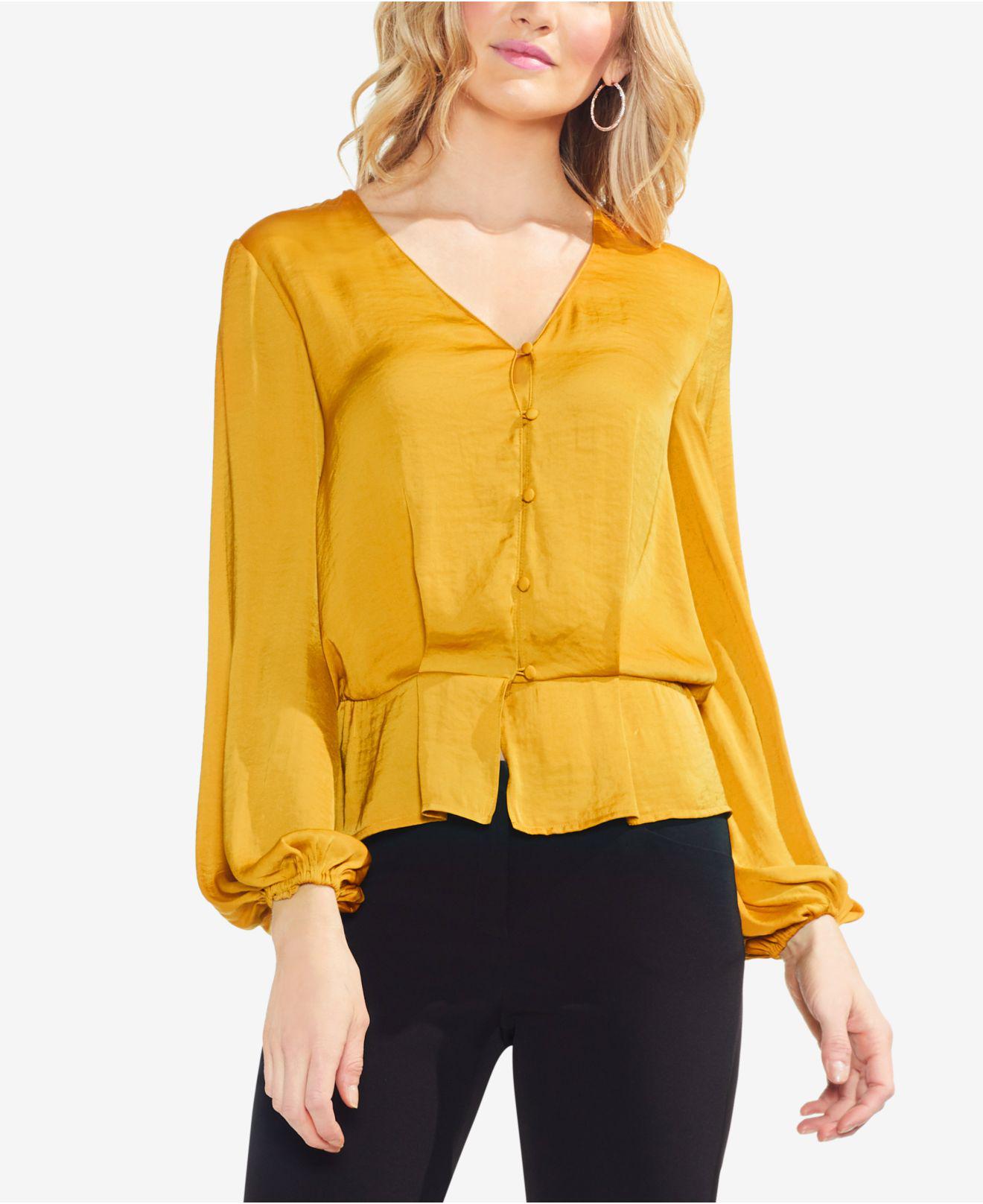vince camuto yellow top