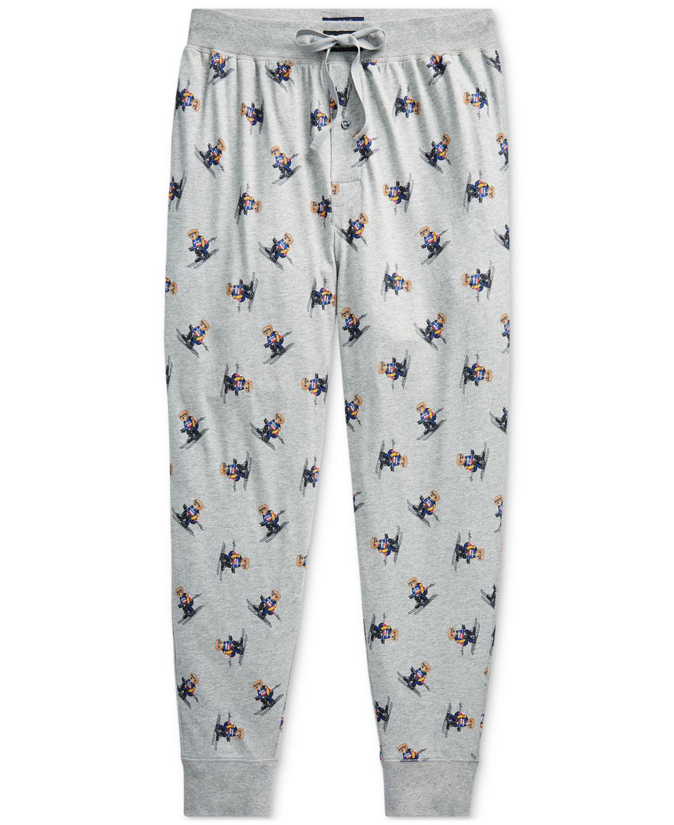 Polo Ralph Lauren Ski Bear Pajama Joggers, Created For Macy's in Gray for  Men | Lyst