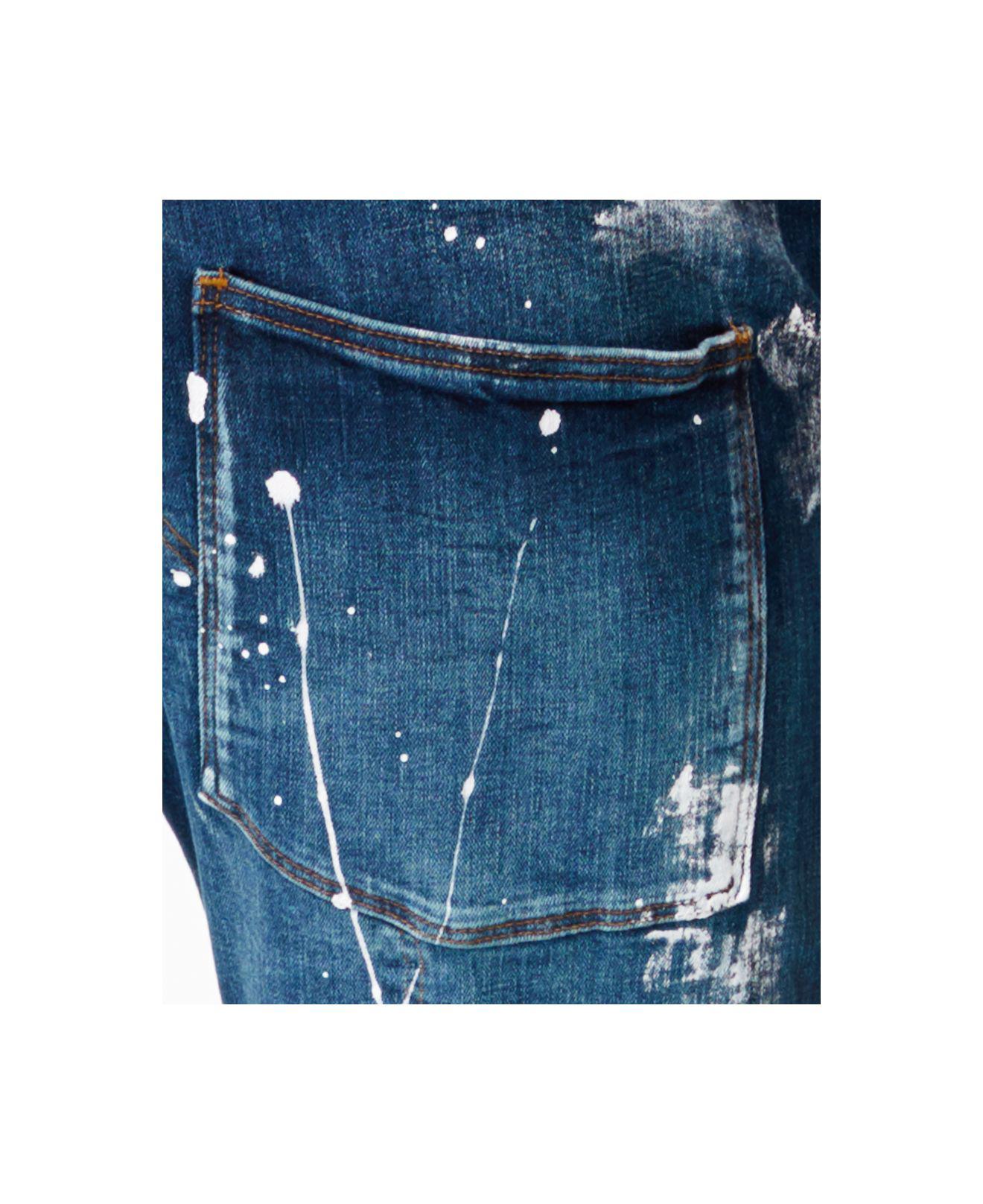 G-Star RAW Men's 5620 Slim-fit Paint-splatter Jeans in Blue for Men | Lyst