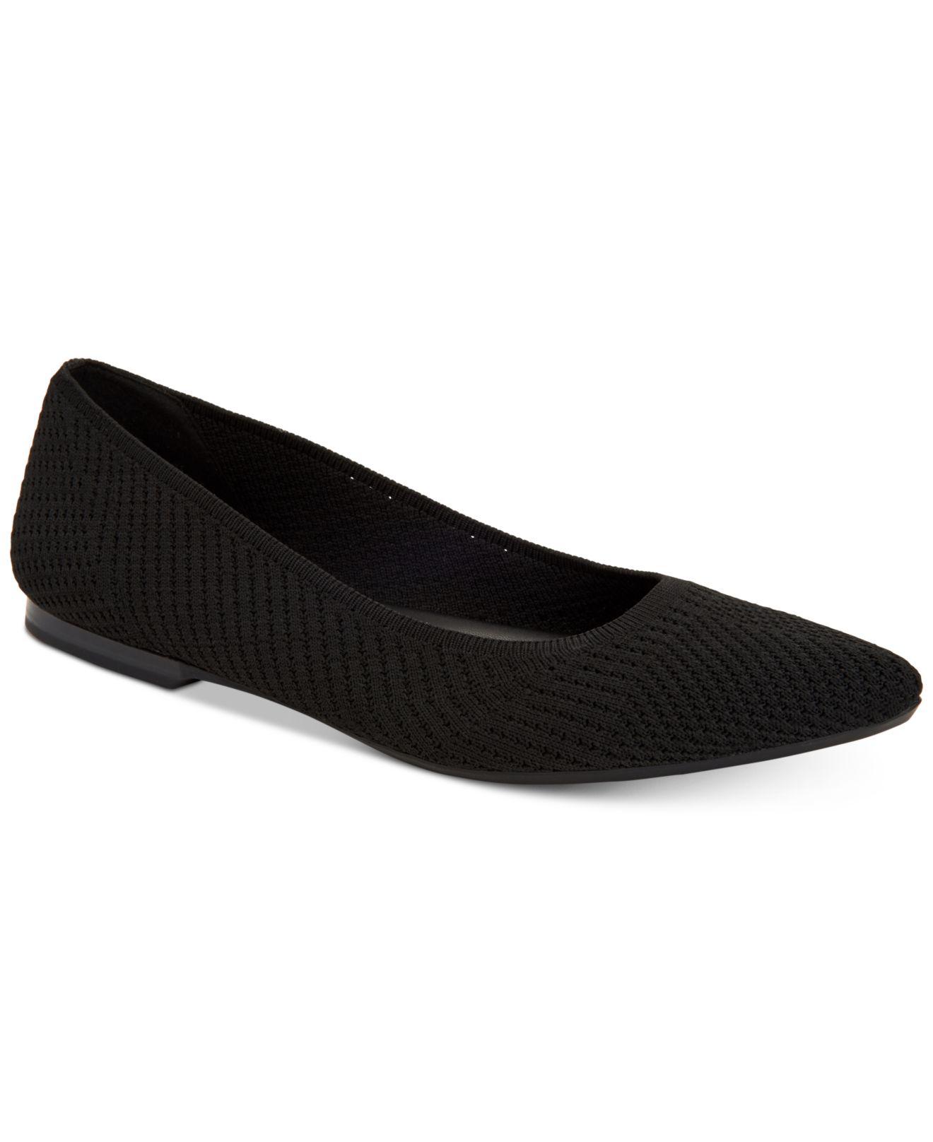 Alfani Step 'n Flex Poppyy Pointed Toe Knit Flats, Created For Macy's ...