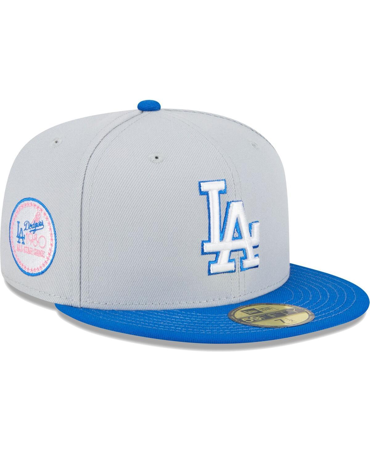 KTZ Los Angeles Dodgers Heather Black White 59fifty Cap in Gray for Men