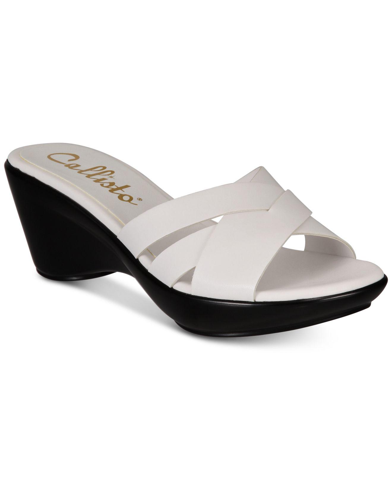 slide sandals with wedge