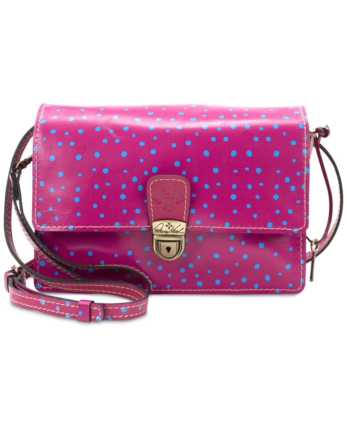Patricia Nash Polka dot Pineapple Lanza Small Crossbody Organizer
