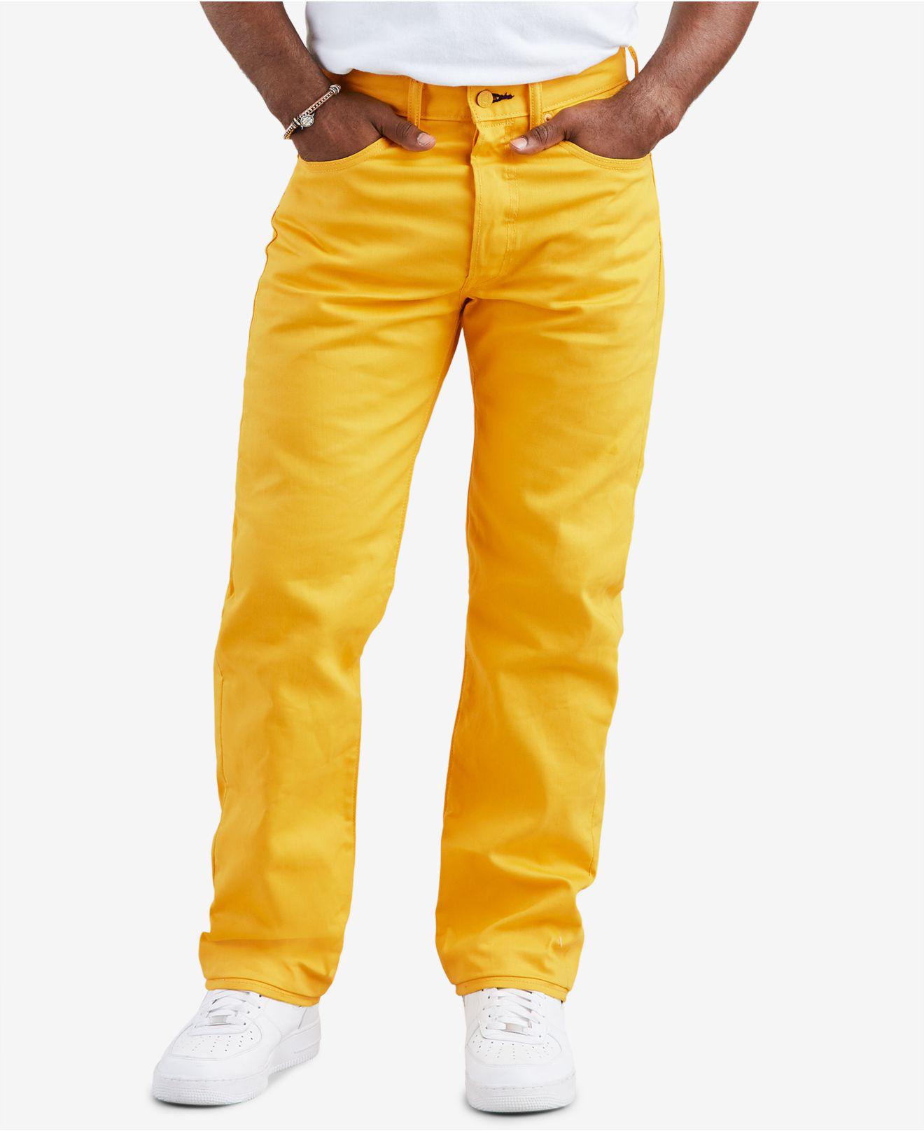 Levi's 501 Original Fit Jeans in Yellow for Men | Lyst