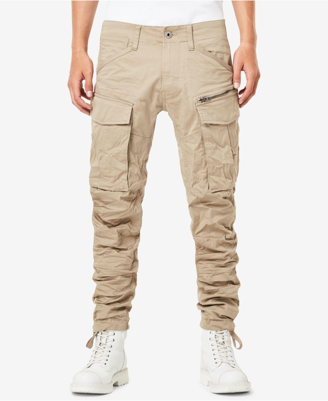 mens slim fit tapered cargo pants