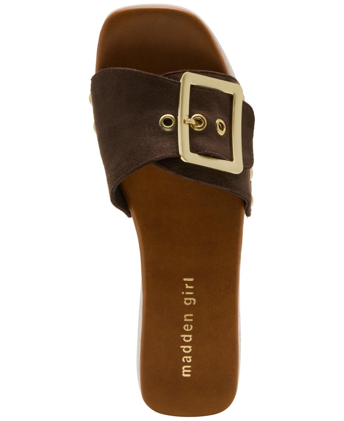 Madden Girl Woodlandd Platform Block-heel Sandals in Brown Lyst