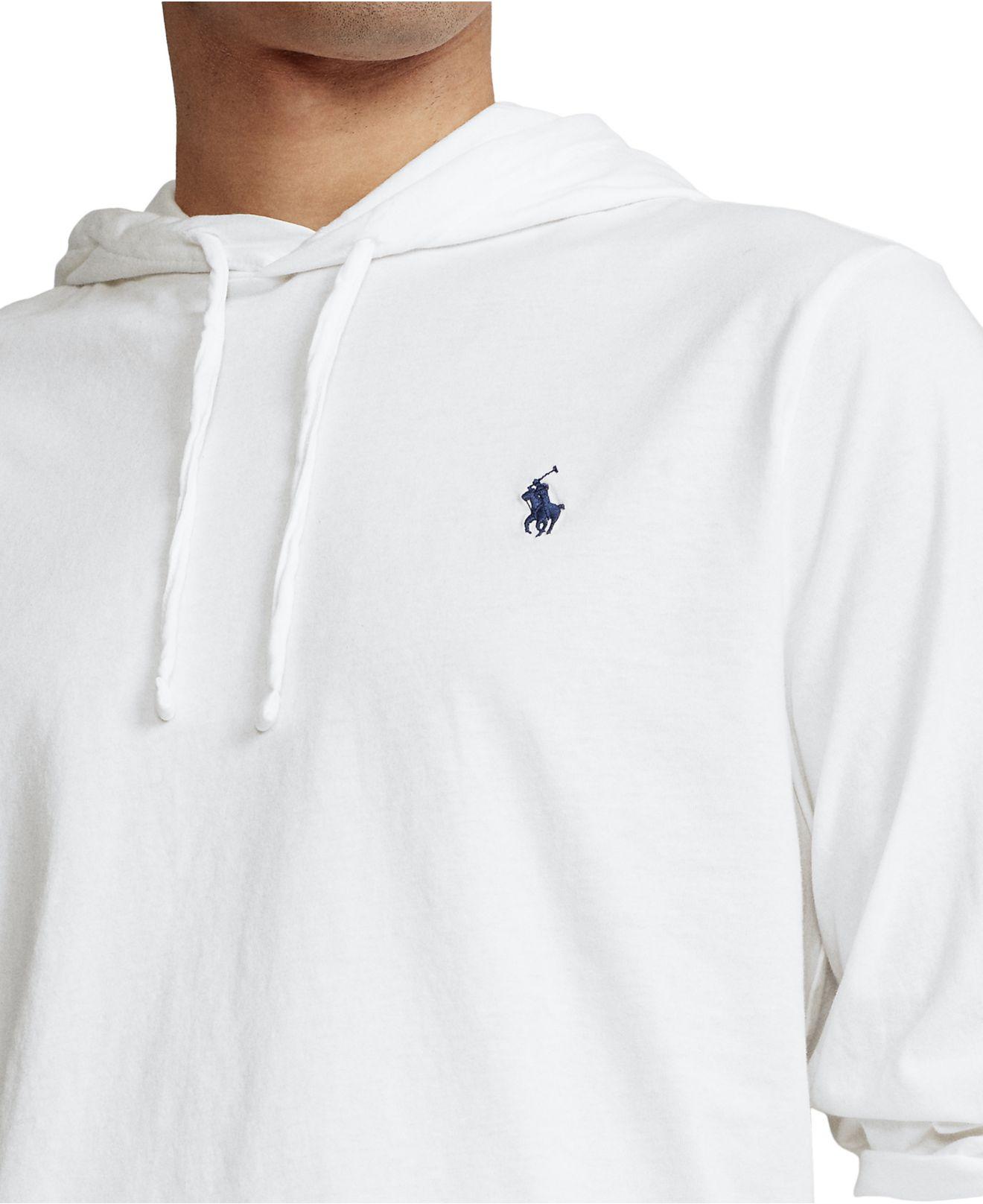 Polo Ralph Lauren Cotton Men's Jersey T-shirt Hoodie in White/Navy (White)  for Men - Lyst