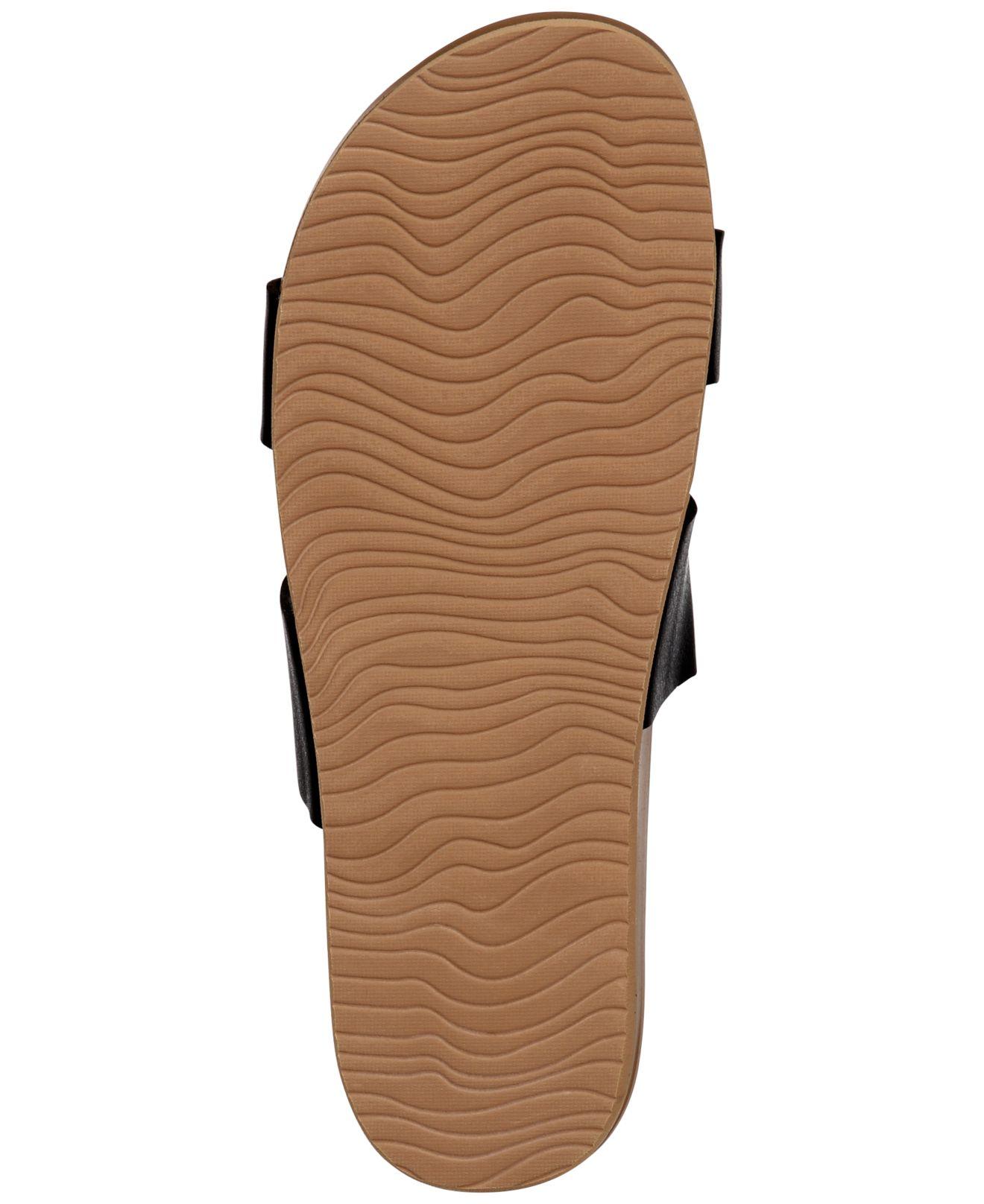 Reef Leather Cushion Bounce Vista Sandal in Black/Natural (Black) - Save 2% - Lyst