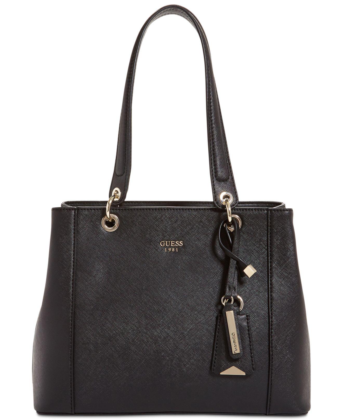 Guess Kamryn Shoulder Bag in Black/Gold (Black) Lyst