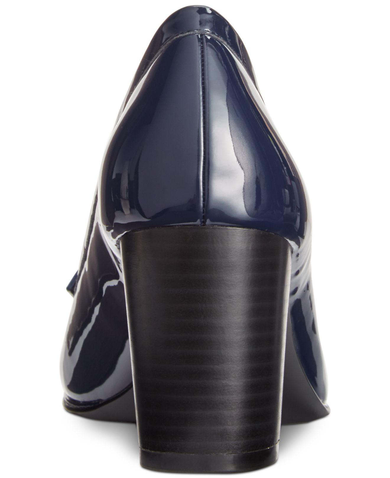 Bandolino Arrie Block heel Loafer Pumps in Blue Lyst