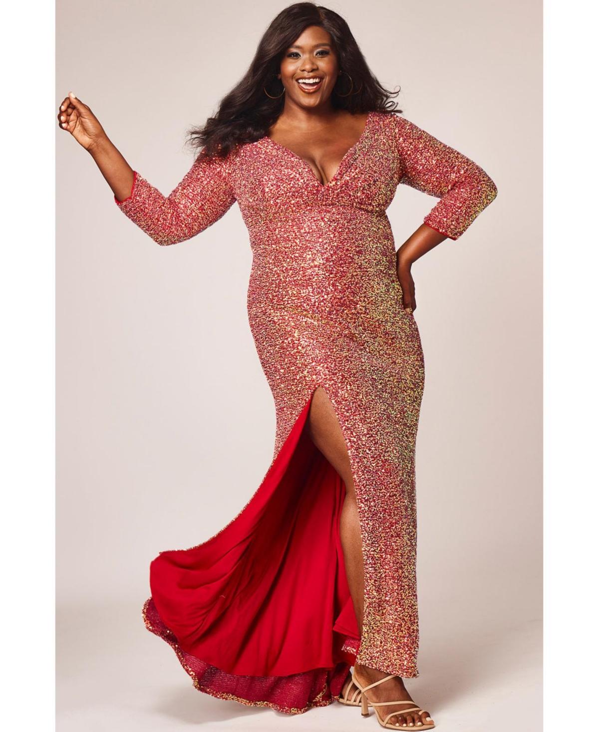 Maxi Dresses Macy's Red Sequin Dress Red Prom Dress