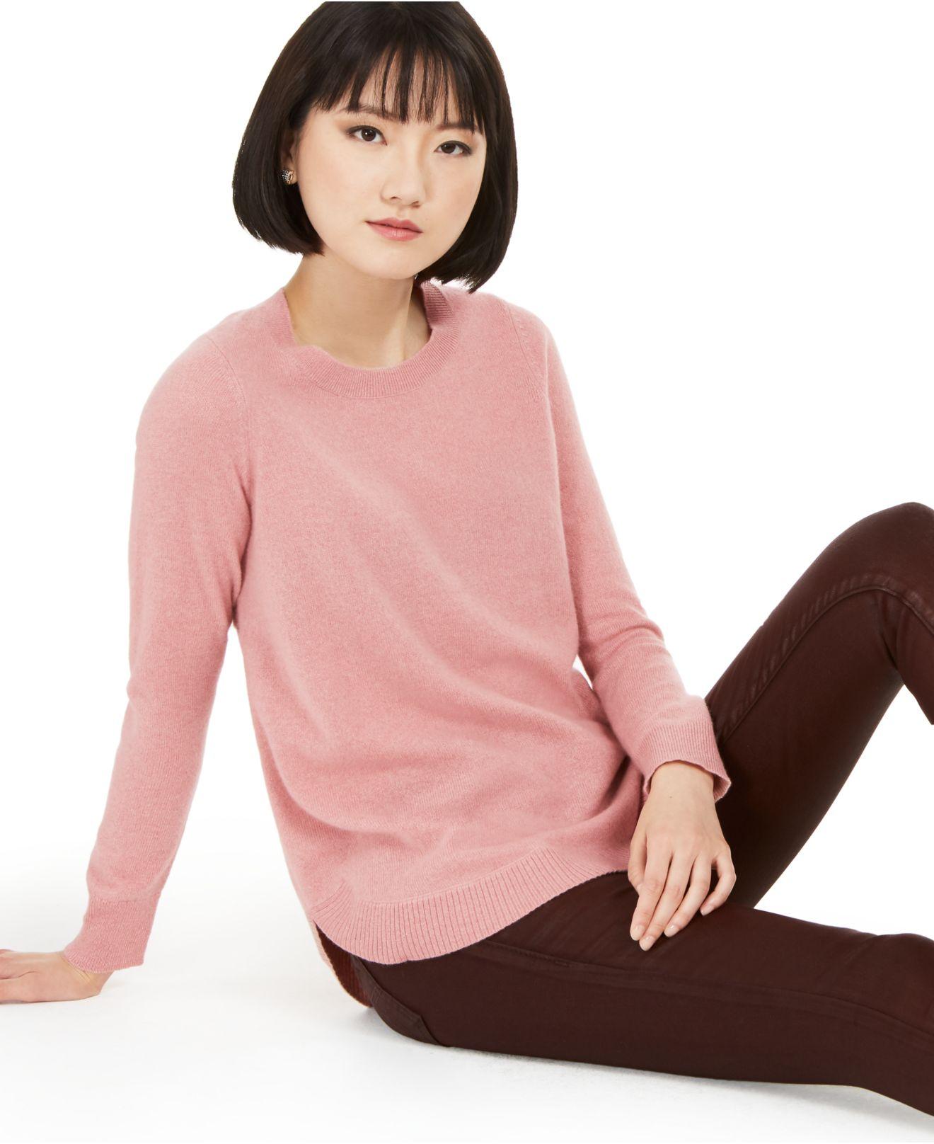 charter club cashmere crewneck sweater