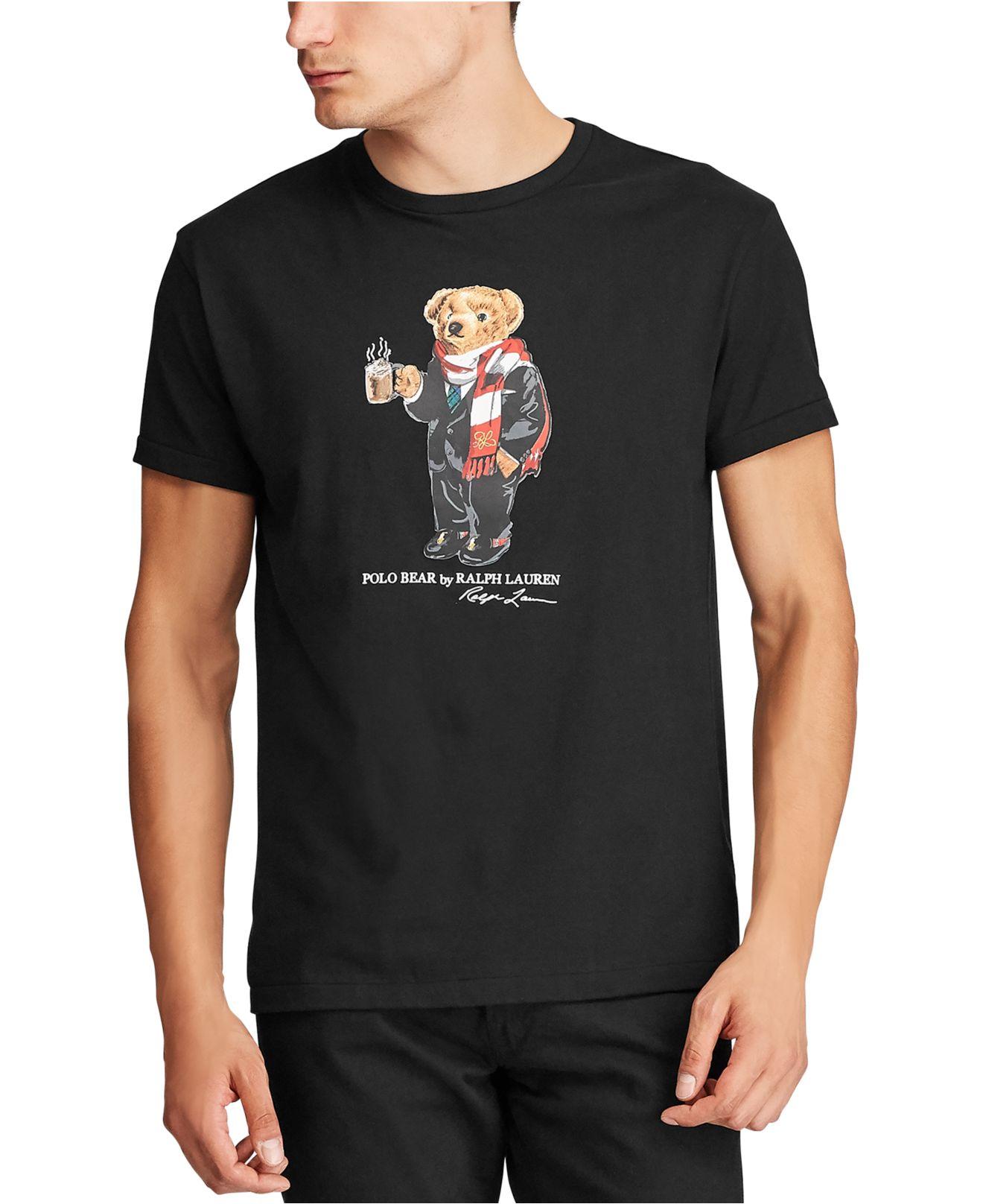 Polo Ralph Lauren Classic Fit Cocoa Bear T-shirt in Black for Men | Lyst
