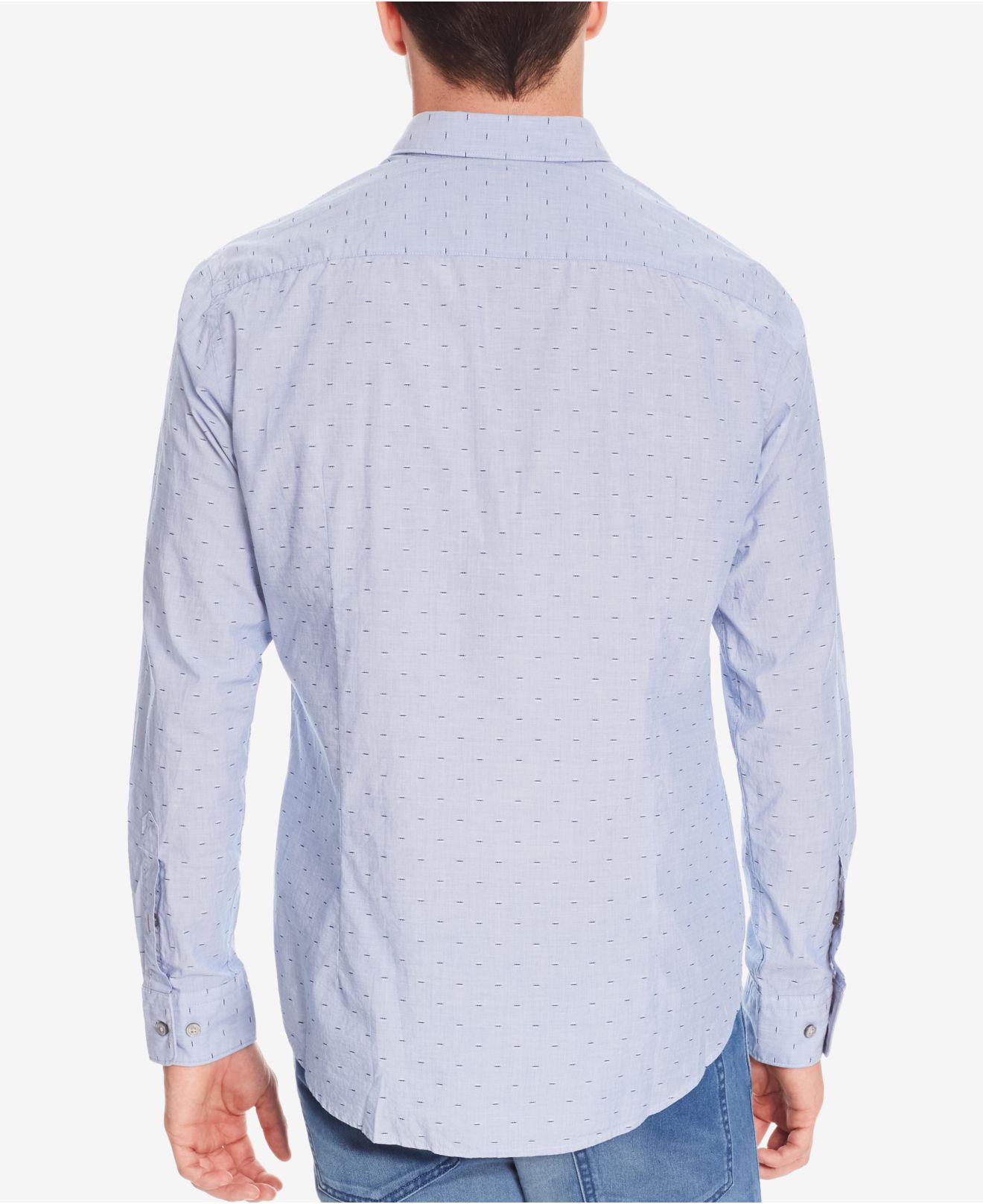 Hugo Boss Mens Slim-Fit Fil Coupe Cotton Button-Down Shirt